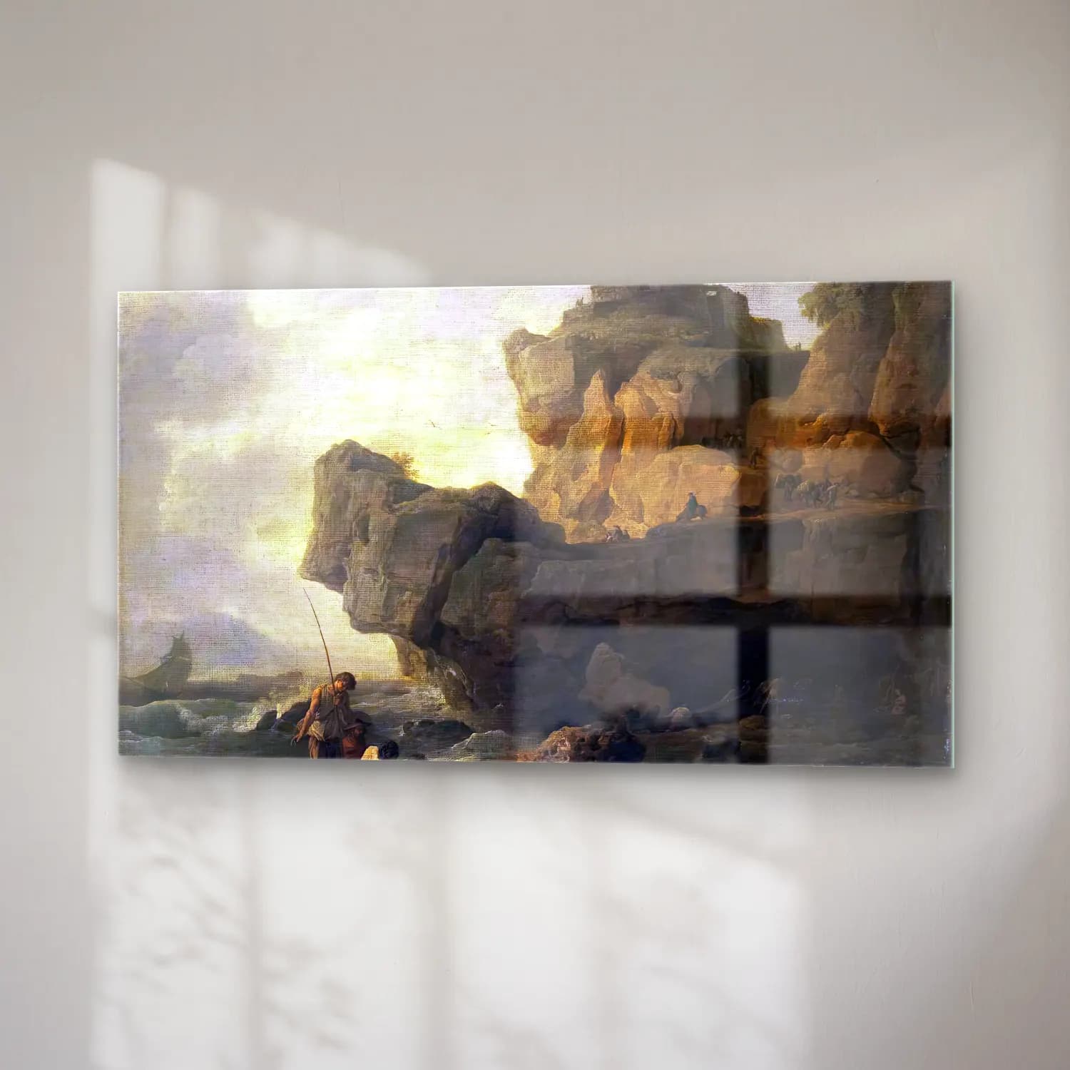 Claude-Joseph Vernet – Rocks on a Seashore cam tablo — sağ açıdan görünüm
