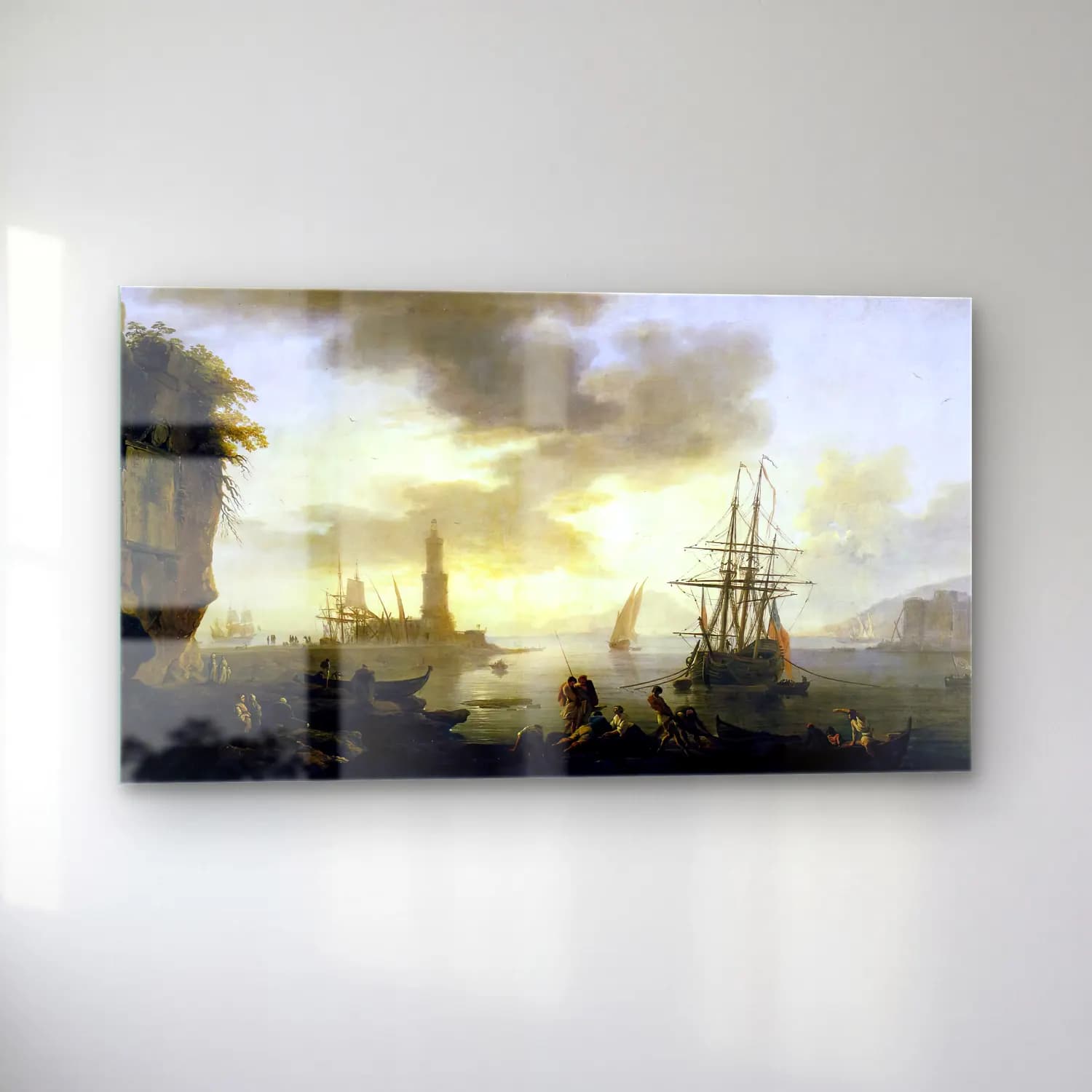 Claude-Joseph Vernet – Seascape Calm cam tablo — sol açıdan görünüm