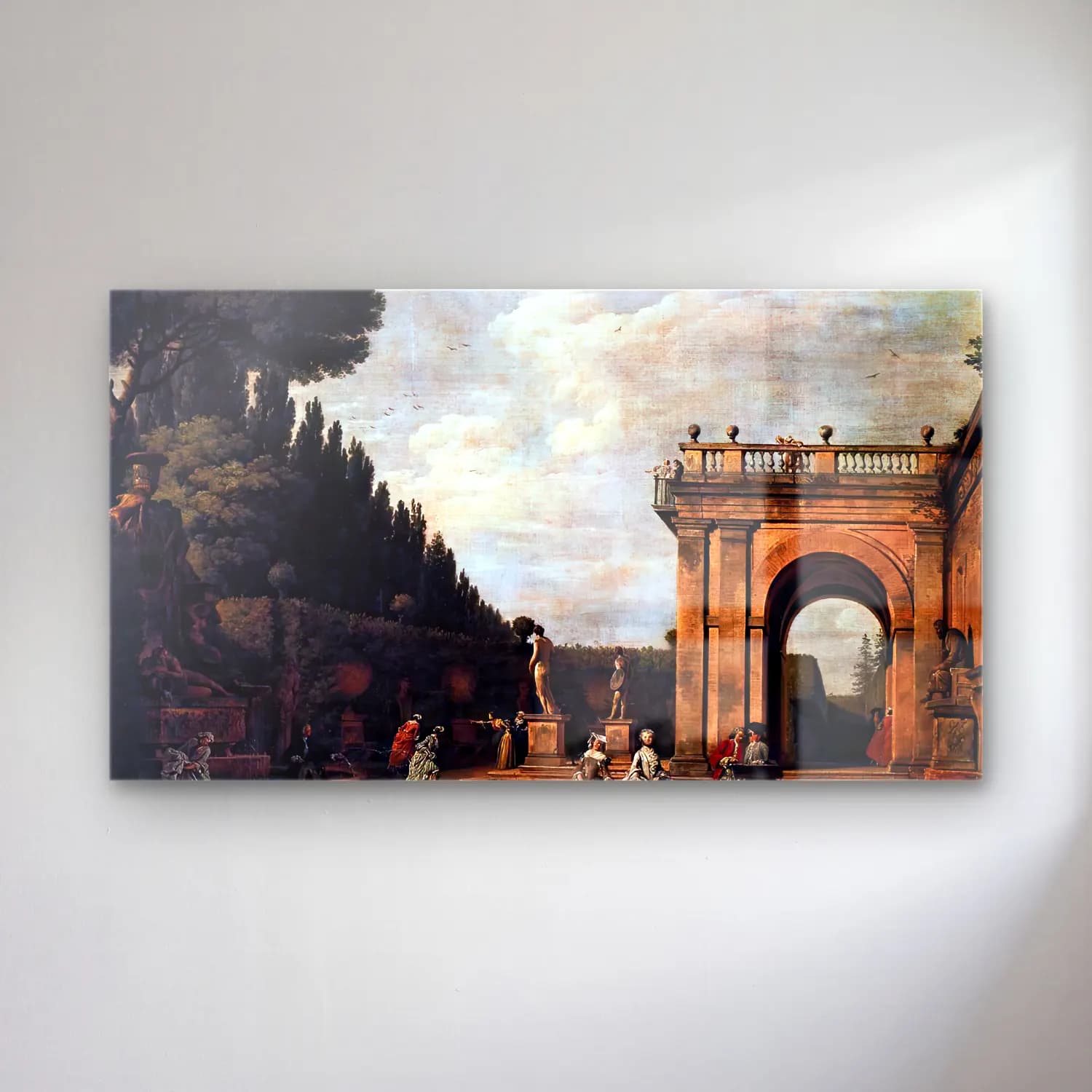 Claude-Joseph Vernet – View in the Park of the Villa Ludovisi in Rome cam tablo — Claude-Joseph Vernet – View in the Park of the Villa Ludovisi in Rome — yağlı boya dini sahne