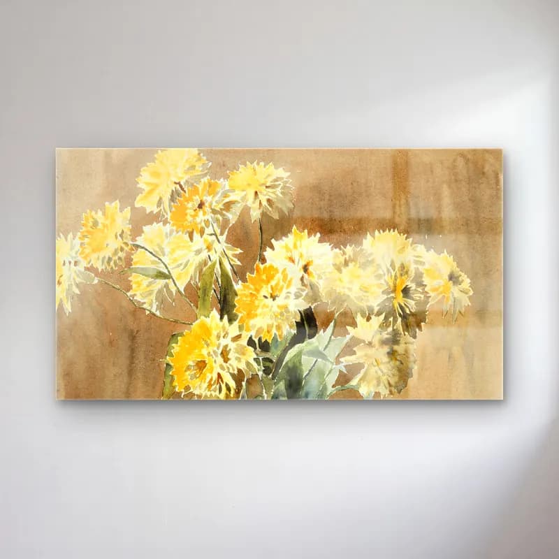 Hannah Borger Overbeck – Vase with Yellow Flowers cam tablo — Hannah Borger Overbeck – Vase with Yellow Flowers — suluboya papatyalar