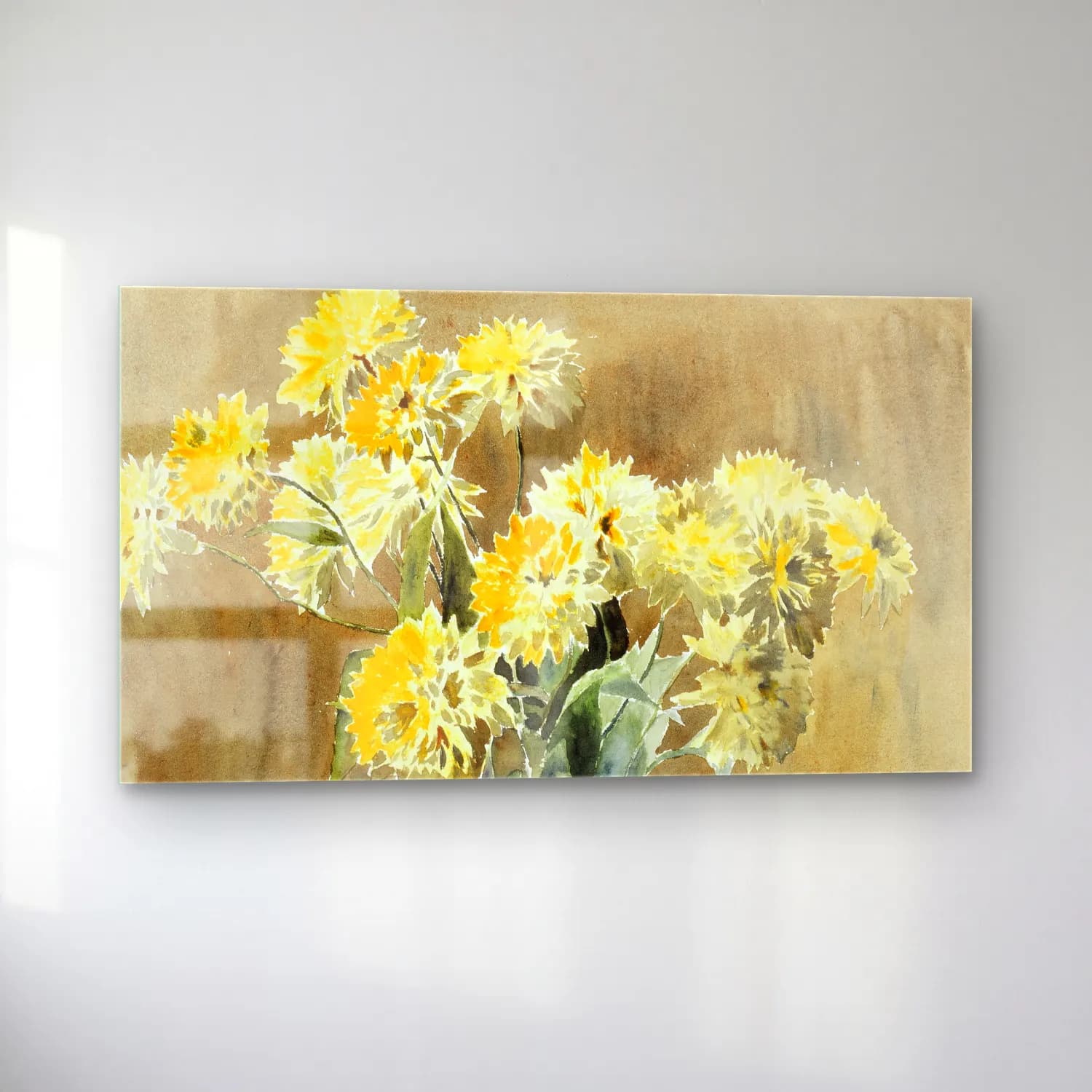 Hannah Borger Overbeck – Vase with Yellow Flowers cam tablo — sol açıdan görünüm