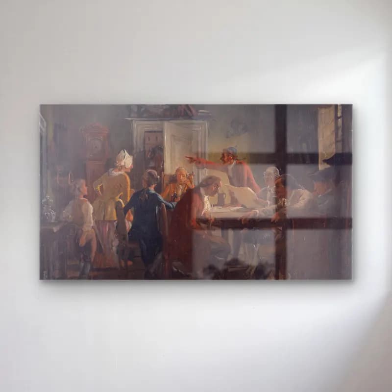 Wilhelm Marstrand – Collegium Politicum.From Ludvig Holberg s The Political… cam tablo — Wilhelm Marstrand – Collegium Politicum.From Ludvig Holberg s The Political… — yağlı boya dini sahne