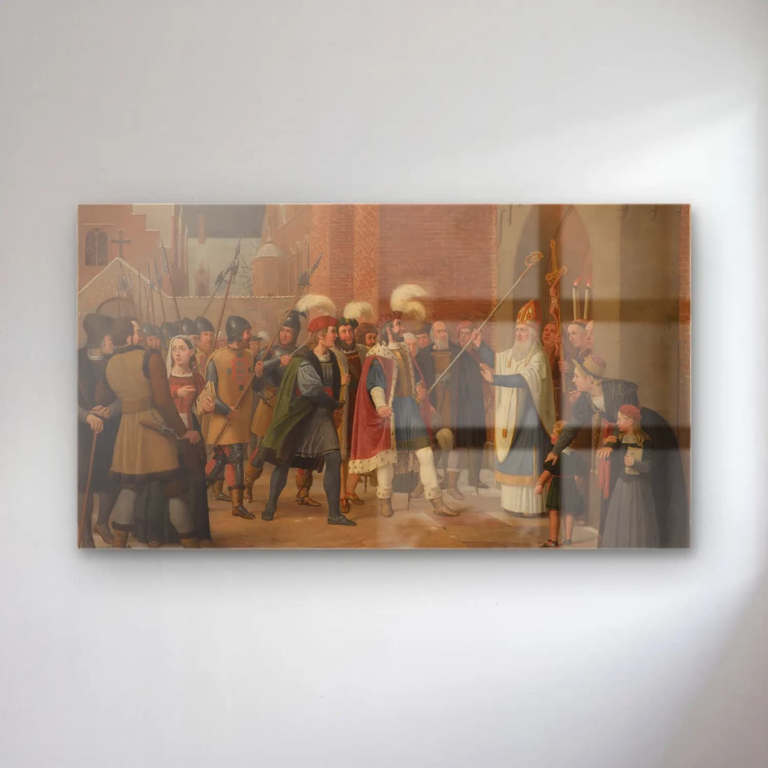 Wilhelm Marstrand – Svend Estridsen and Bishop Vilhelm cam tablo — Wilhelm Marstrand – Svend Estridsen and Bishop Vilhelm — yağlı boya dini sahne