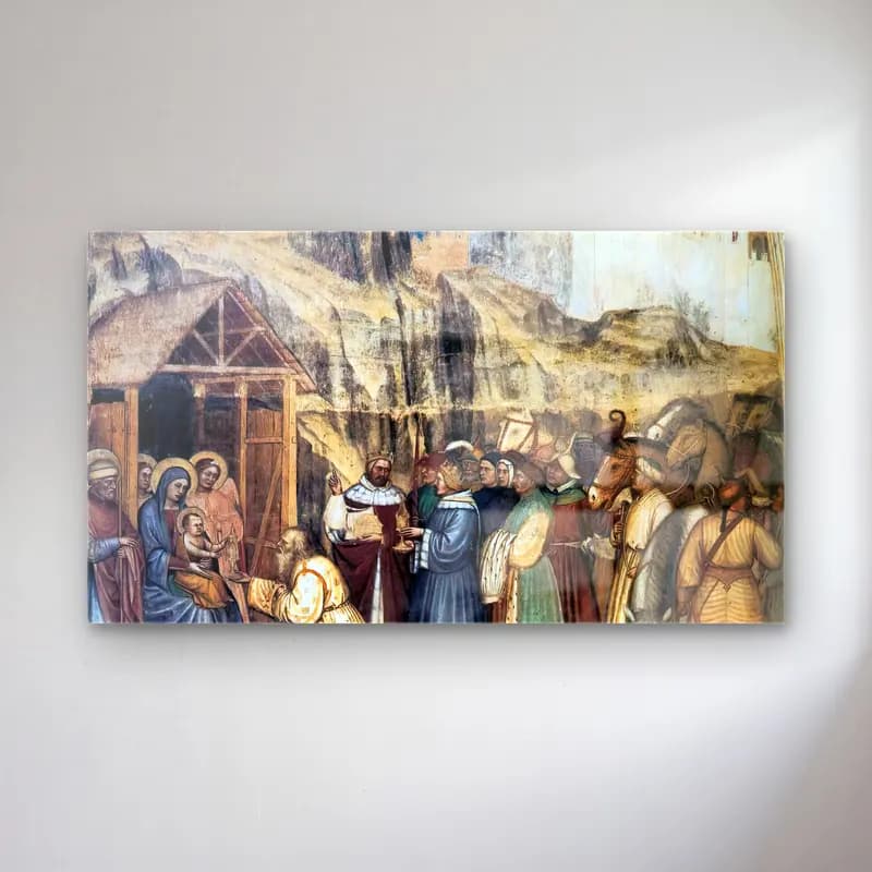 Altichiero da Zevio – Adoration of the Magi cam tablo — Altichiero da Zevio – Adoration of the Magi — yağlı boya dini sahne