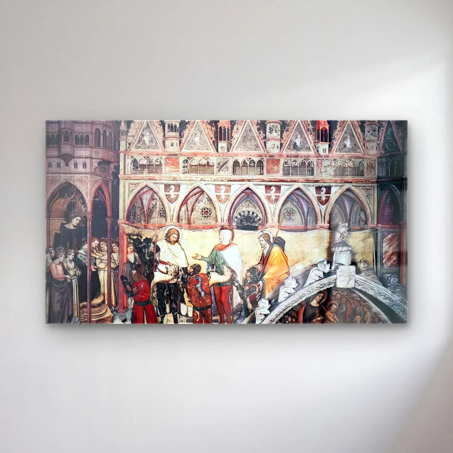 Altichiero da Zevio – Virgin Being Worshipped cam tablo — Altichiero da Zevio – Virgin Being Worshipped — vintage dini sahne