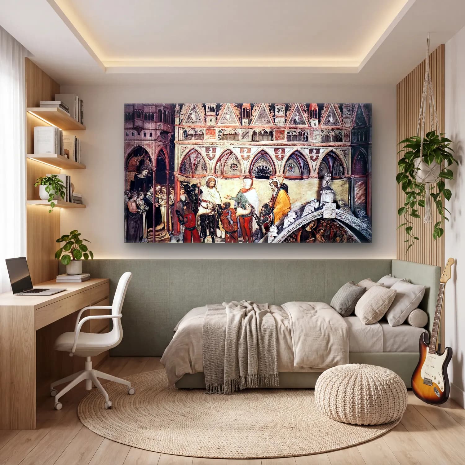 Altichiero da Zevio – Virgin Being Worshipped cam tablo — genç odasında