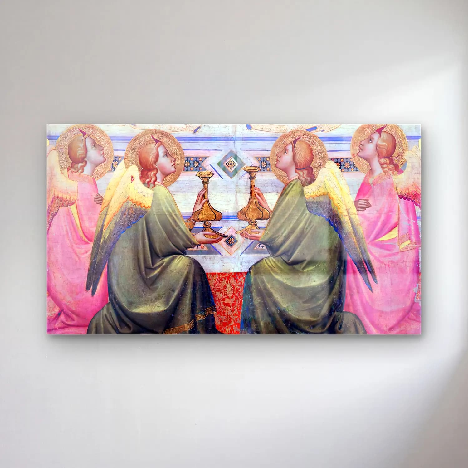 Agnolo Gaddi – Coronation of the Virgin (detail) cam tablo — Agnolo Gaddi – Coronation of the Virgin (detail) — yağlı boya dini sahne