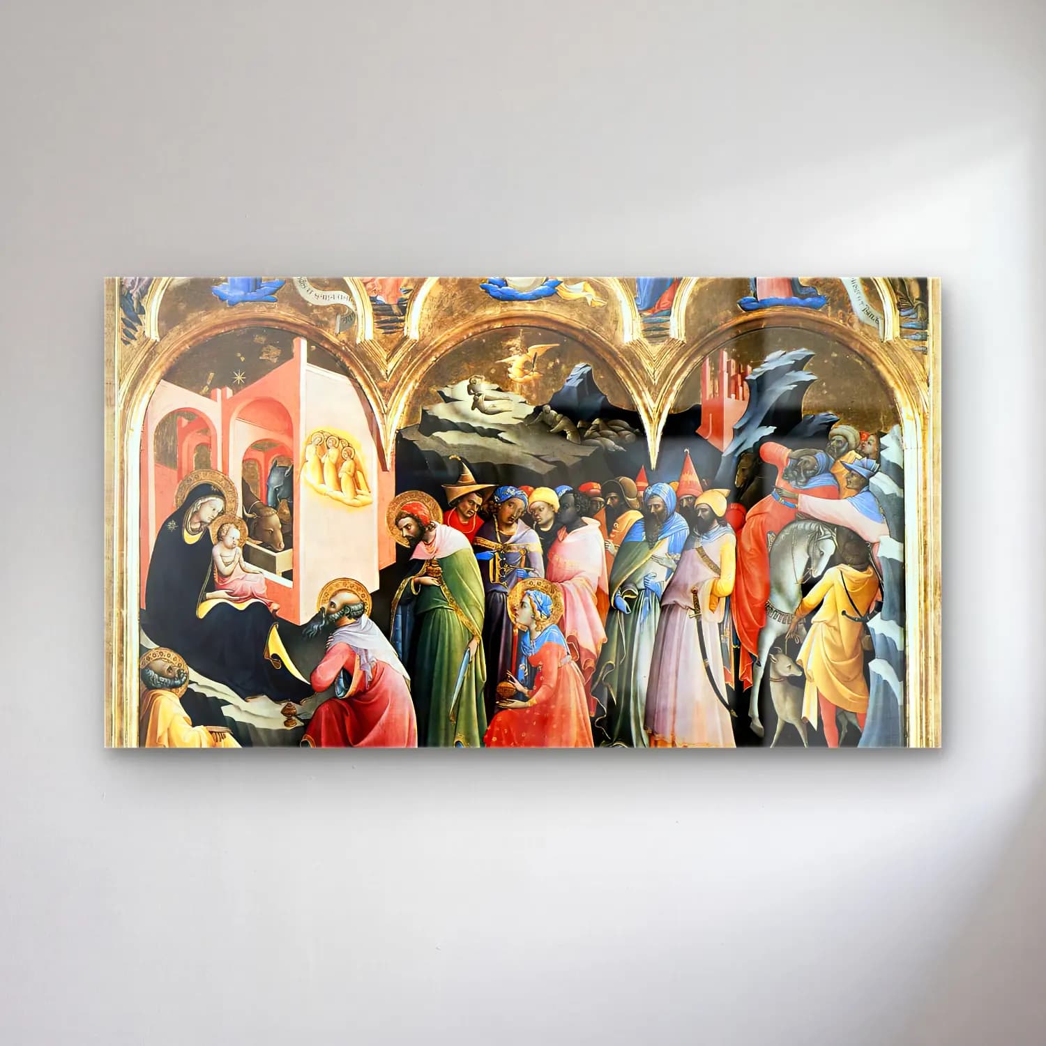 Lorenzo Monaco – Adoration of the Magi cam tablo — Lorenzo Monaco – Adoration of the Magi — empresyonist dini sahne