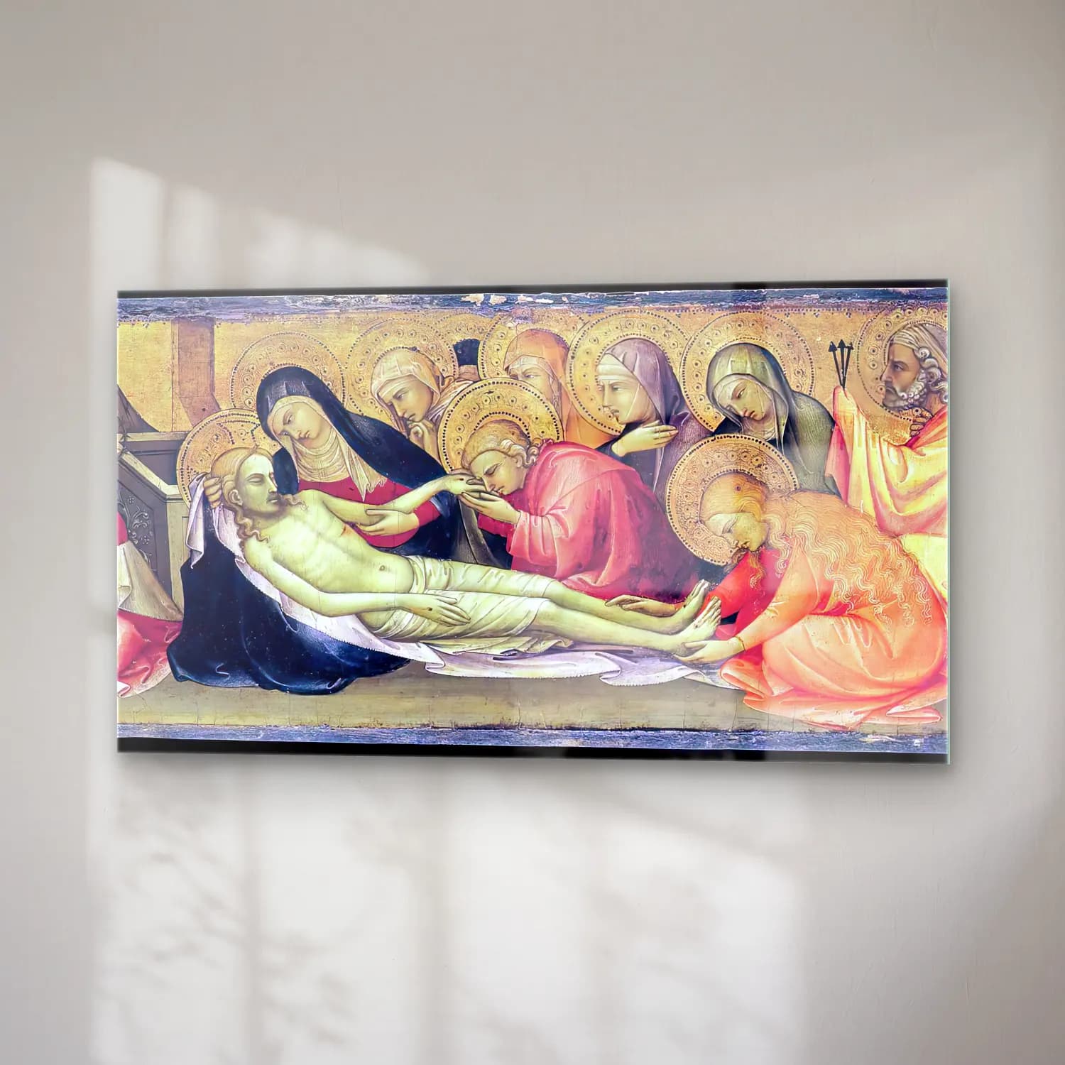 Lorenzo Monaco – Lamentation over the Dead Christ cam tablo — sağ açıdan görünüm