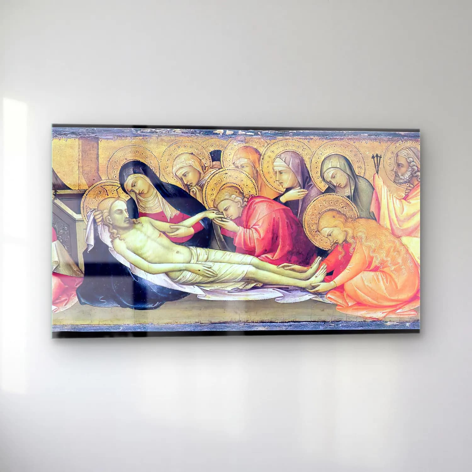 Lorenzo Monaco – Lamentation over the Dead Christ cam tablo — sol açıdan görünüm