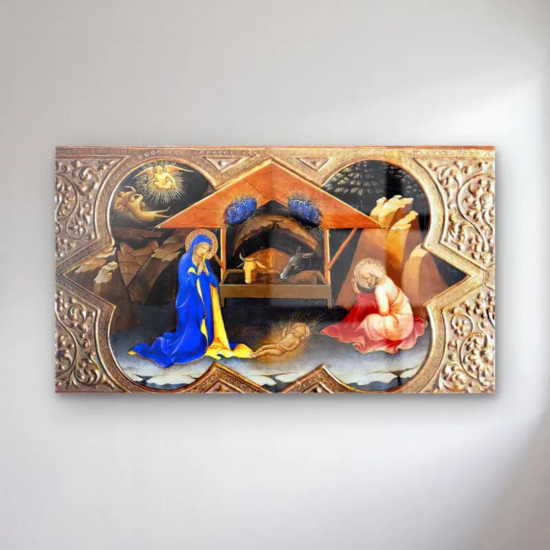 Lorenzo Monaco – Nativity cam tablo — Lorenzo Monaco – Nativity — yağlı boya dini sahne