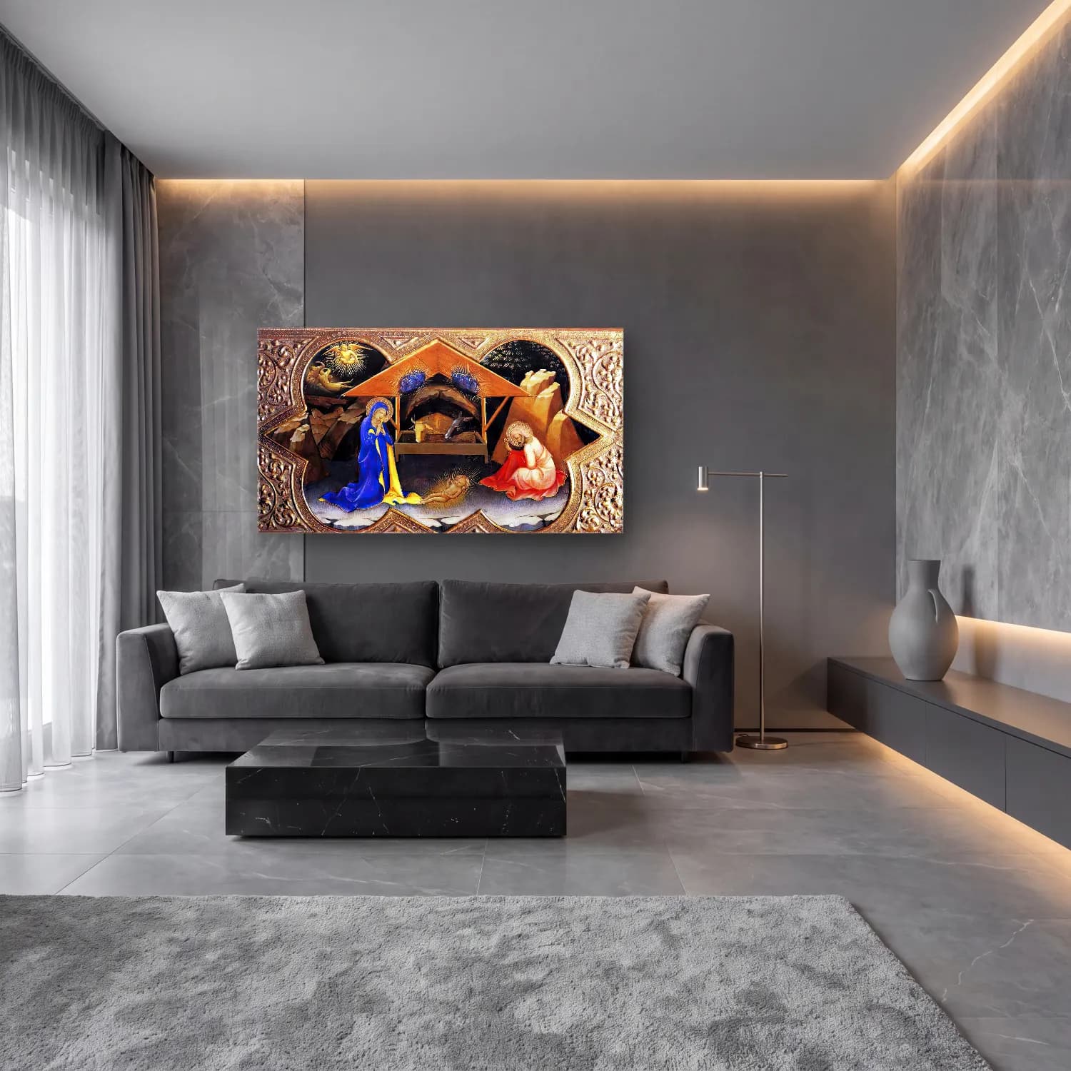 Lorenzo Monaco – Nativity cam tablo — lüks salon duvarında