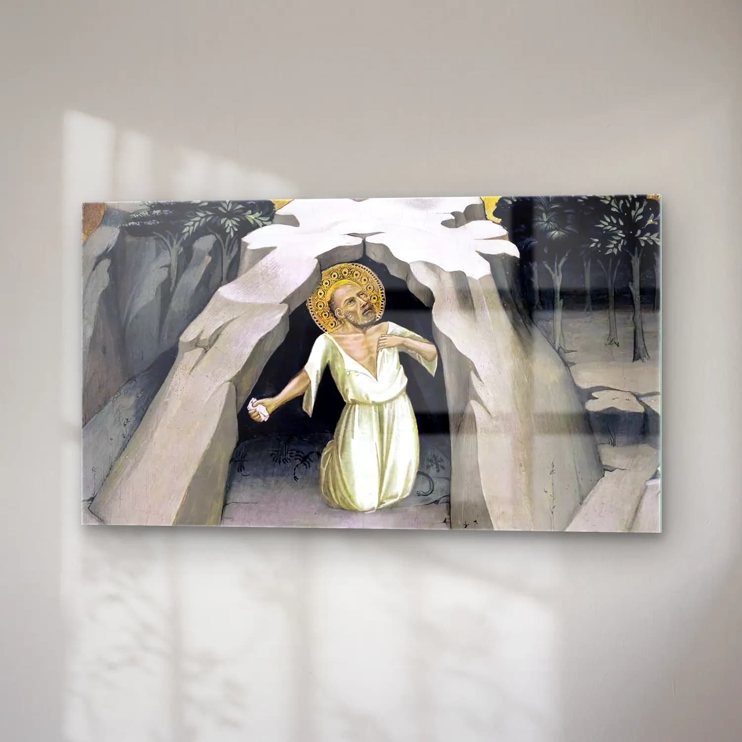 Lorenzo Monaco – St Jerome in the Wilderness cam tablo — sağ açıdan görünüm