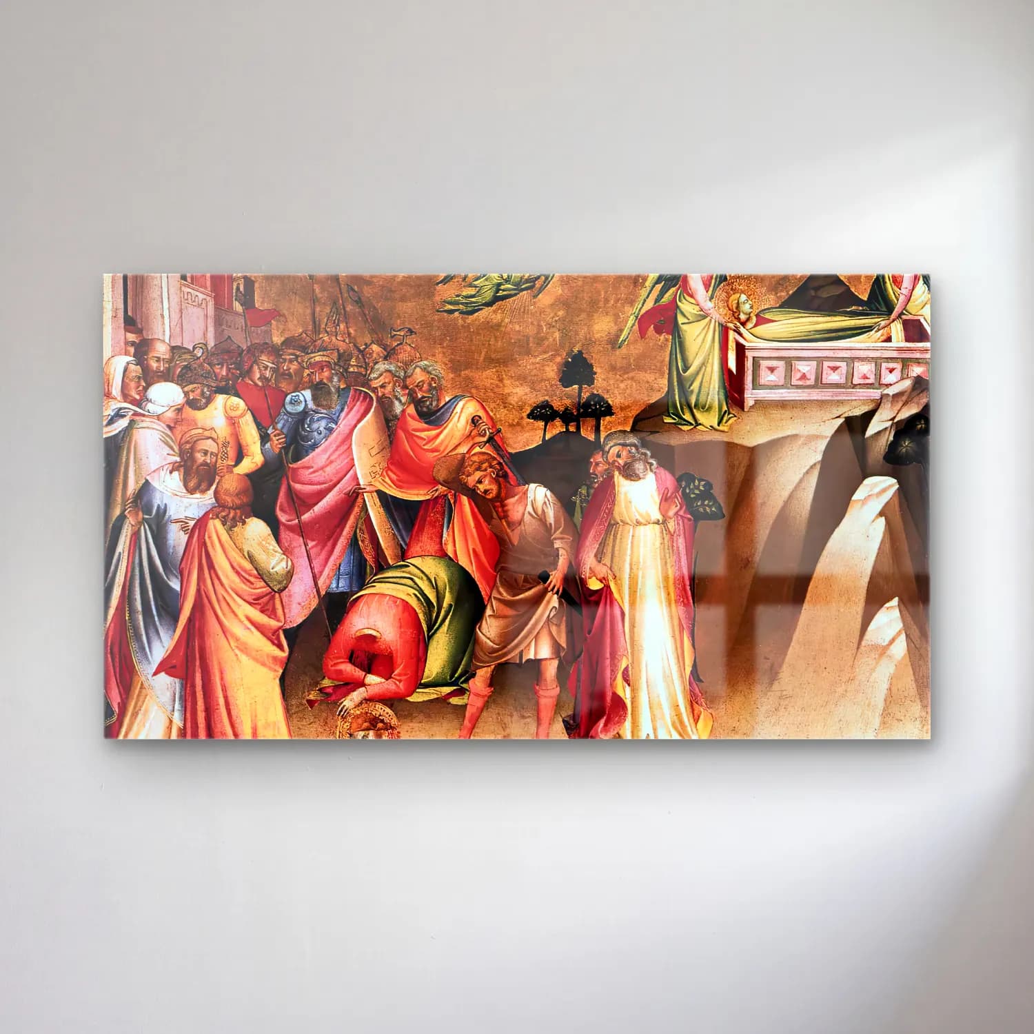 Lorenzo Monaco – The Beheading of St Catherine of Alexandria cam tablo — Lorenzo Monaco – The Beheading of St Catherine of Alexandria — vintage dini sahne