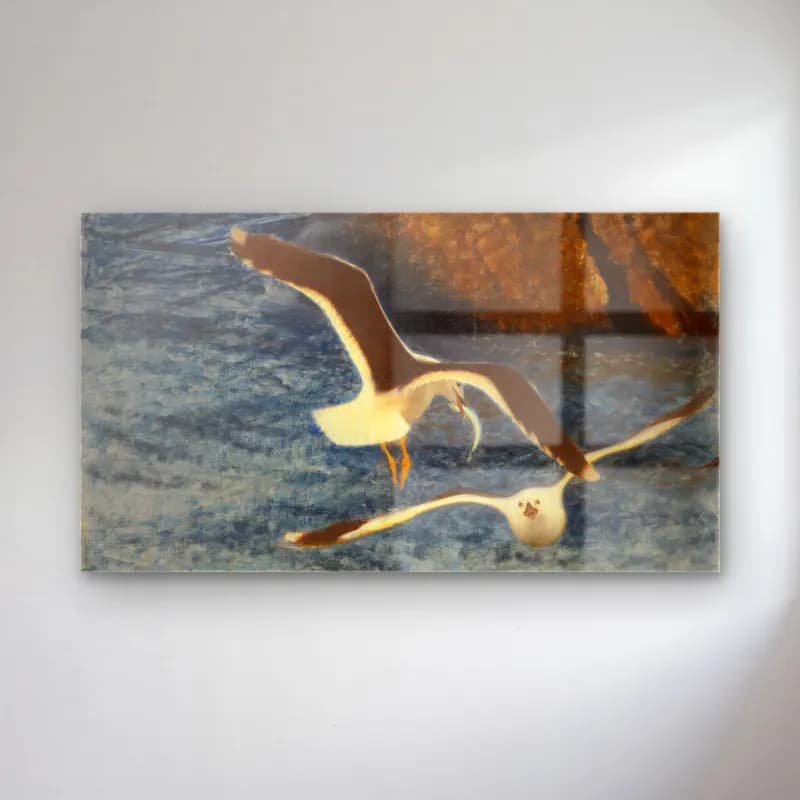 Bruno Liljefors – Lesser Black-backed Gulls Flying cam tablo — Bruno Liljefors – Lesser Black-backed Gulls Flying — yağlı boya kuğu