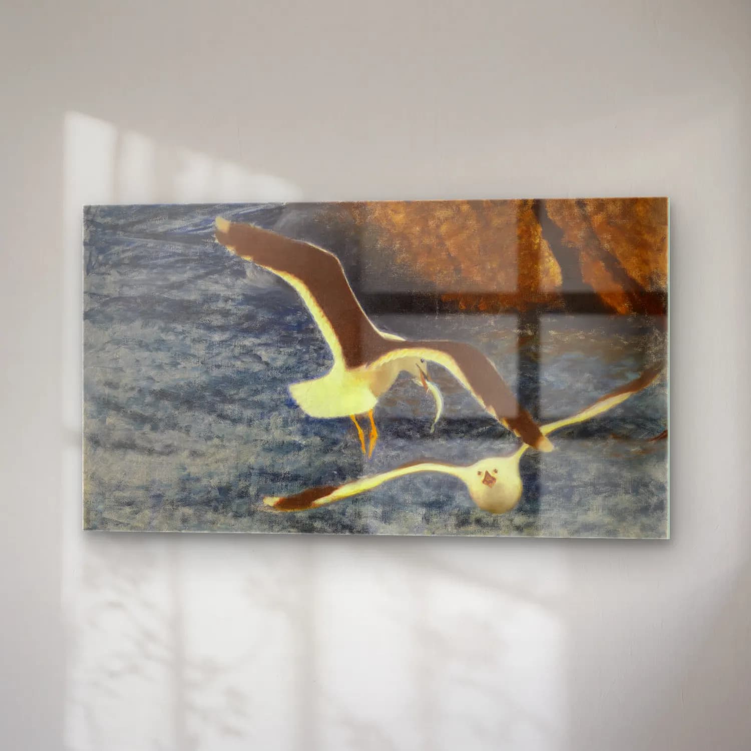 Bruno Liljefors – Lesser Black-backed Gulls Flying cam tablo — sağ açıdan görünüm