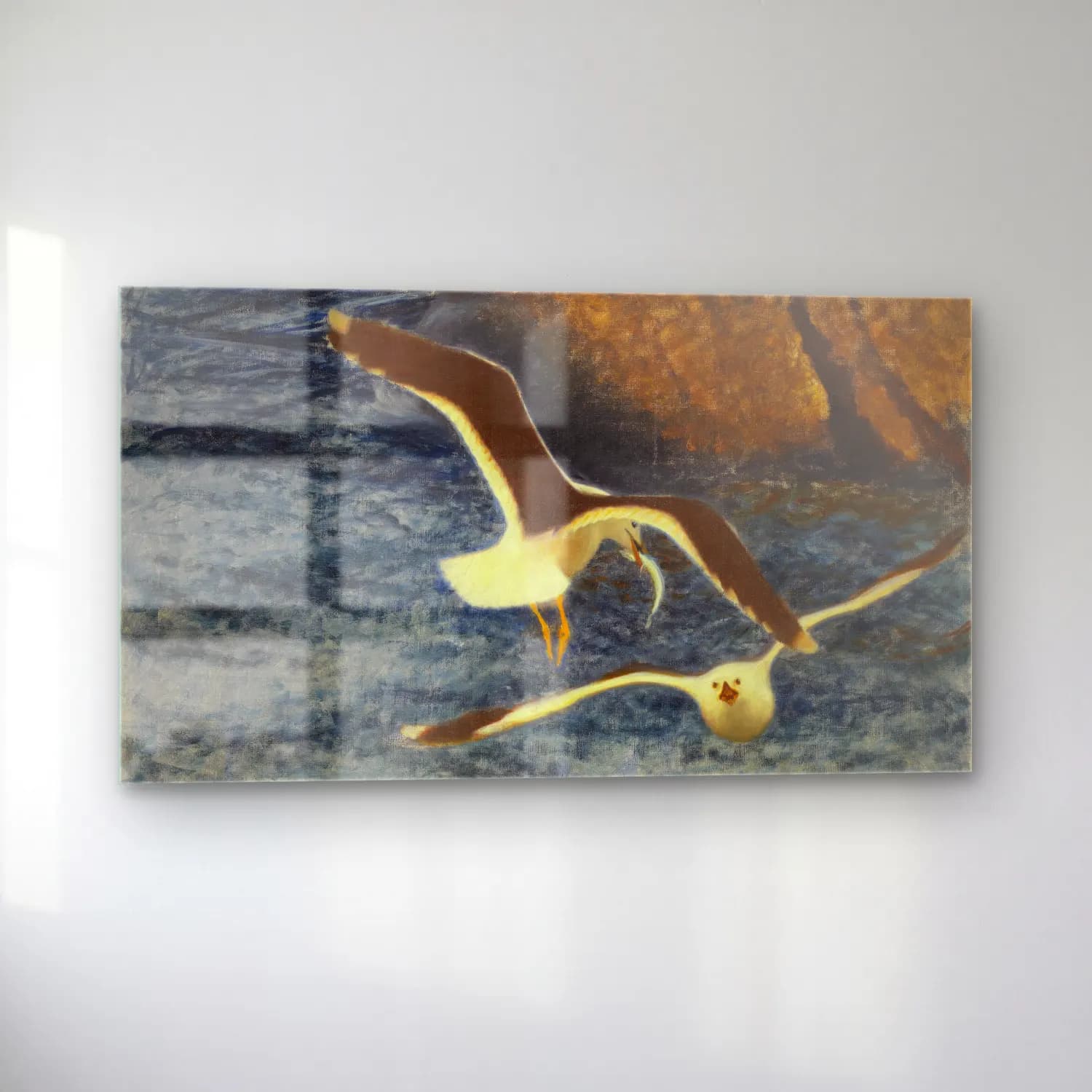 Bruno Liljefors – Lesser Black-backed Gulls Flying cam tablo — sol açıdan görünüm