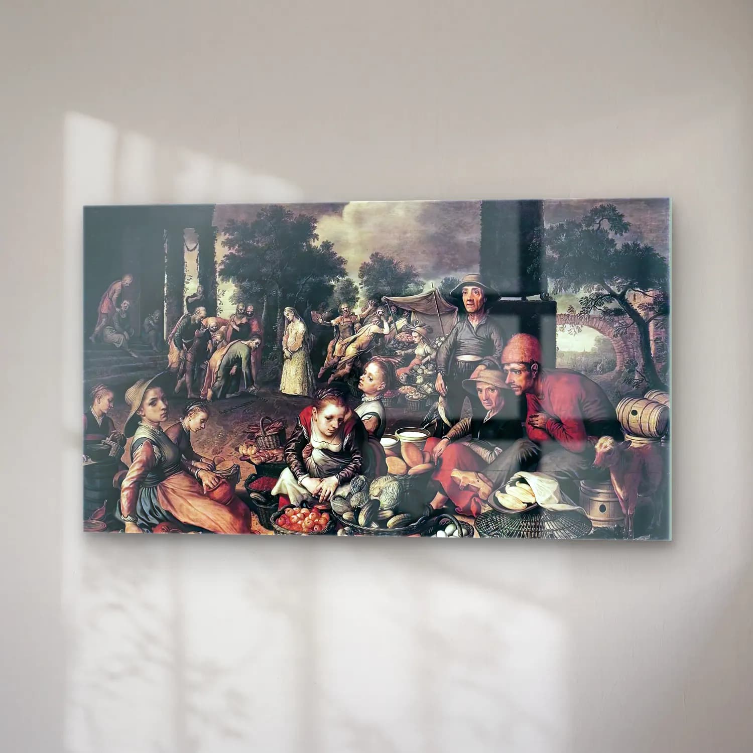Pieter Aertsen – Christ and the Adulteress cam tablo — sağ açıdan görünüm