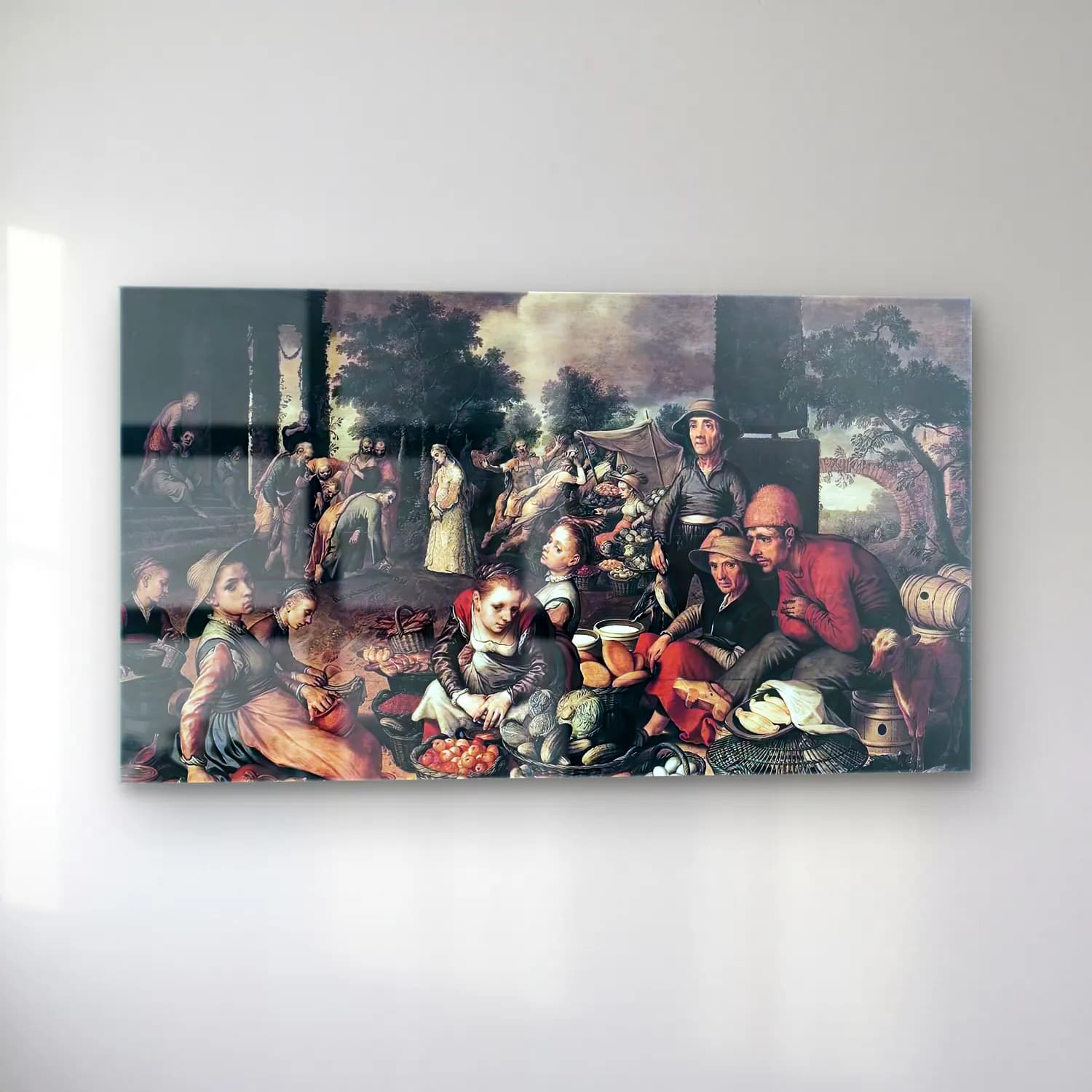 Pieter Aertsen – Christ and the Adulteress cam tablo — sol açıdan görünüm