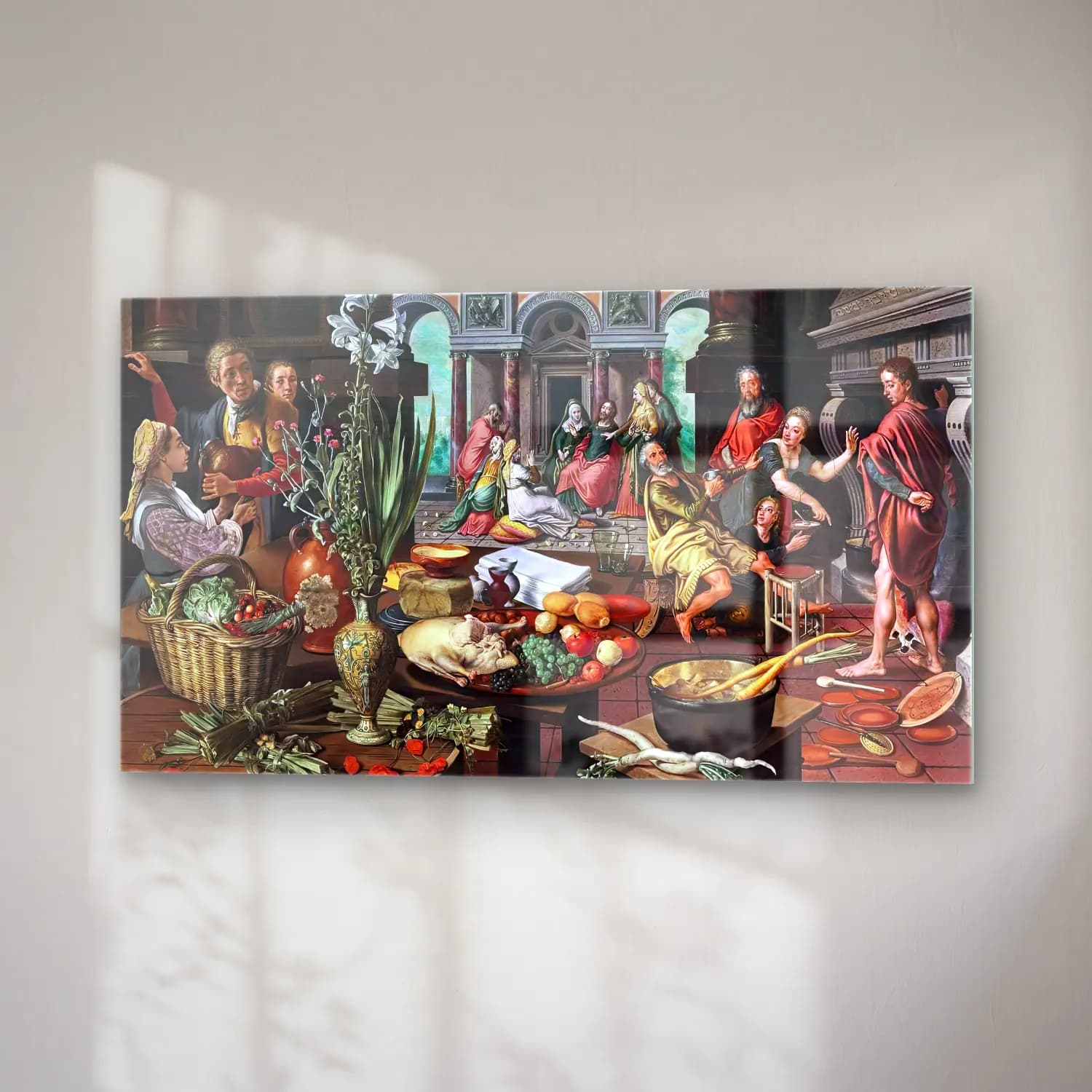 Pieter Aertsen – Christ in the House of Martha and Mary cam tablo — sağ açıdan görünüm