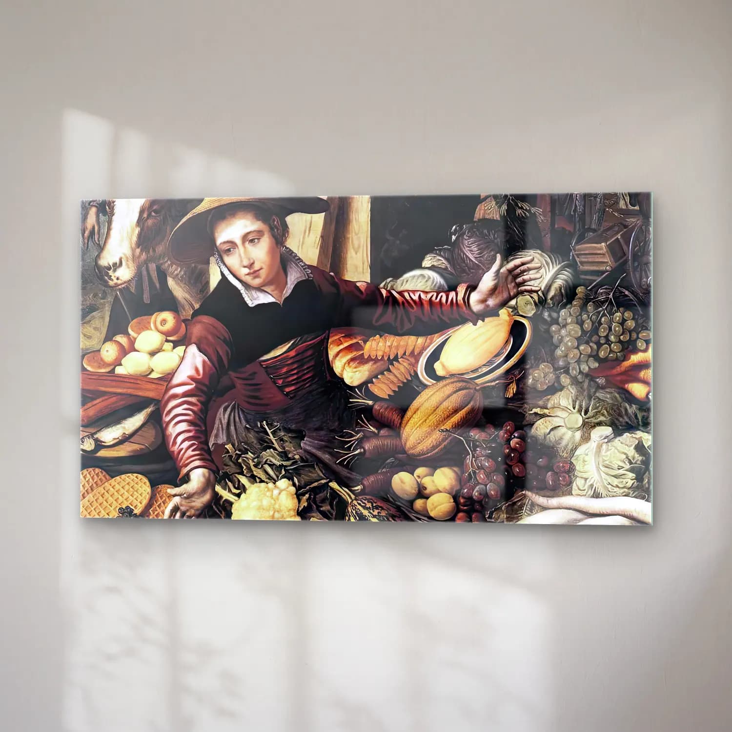 Pieter Aertsen – Market Woman with Vegetable Stall cam tablo — sağ açıdan görünüm