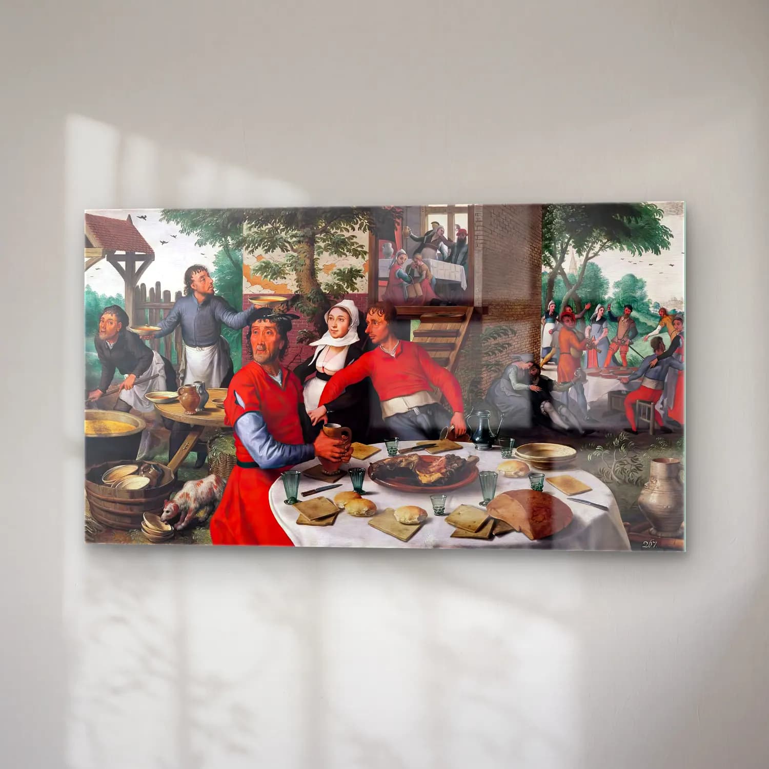 Pieter Aertsen – Peasant Feast cam tablo — sağ açıdan görünüm