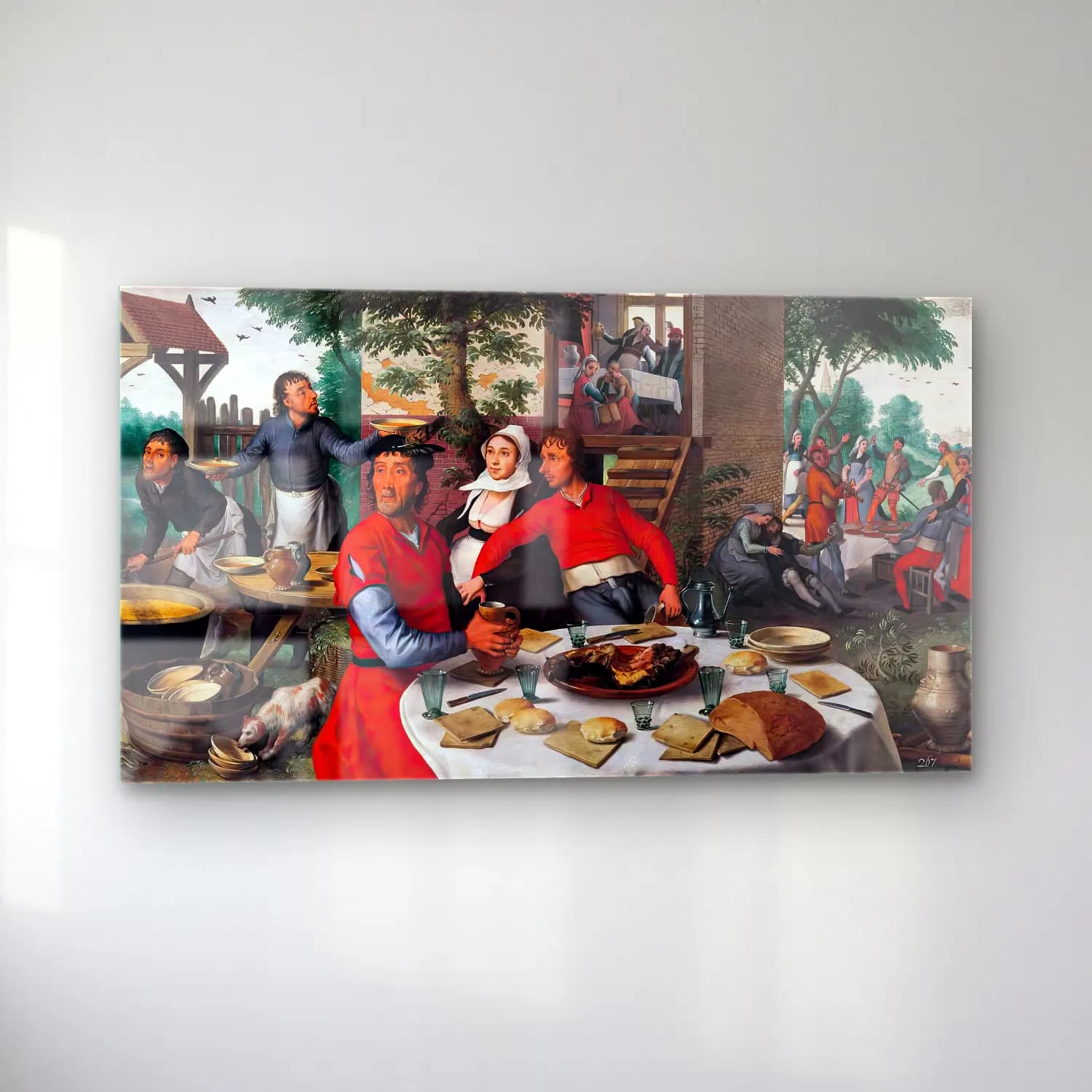 Pieter Aertsen – Peasant Feast cam tablo — sol açıdan görünüm
