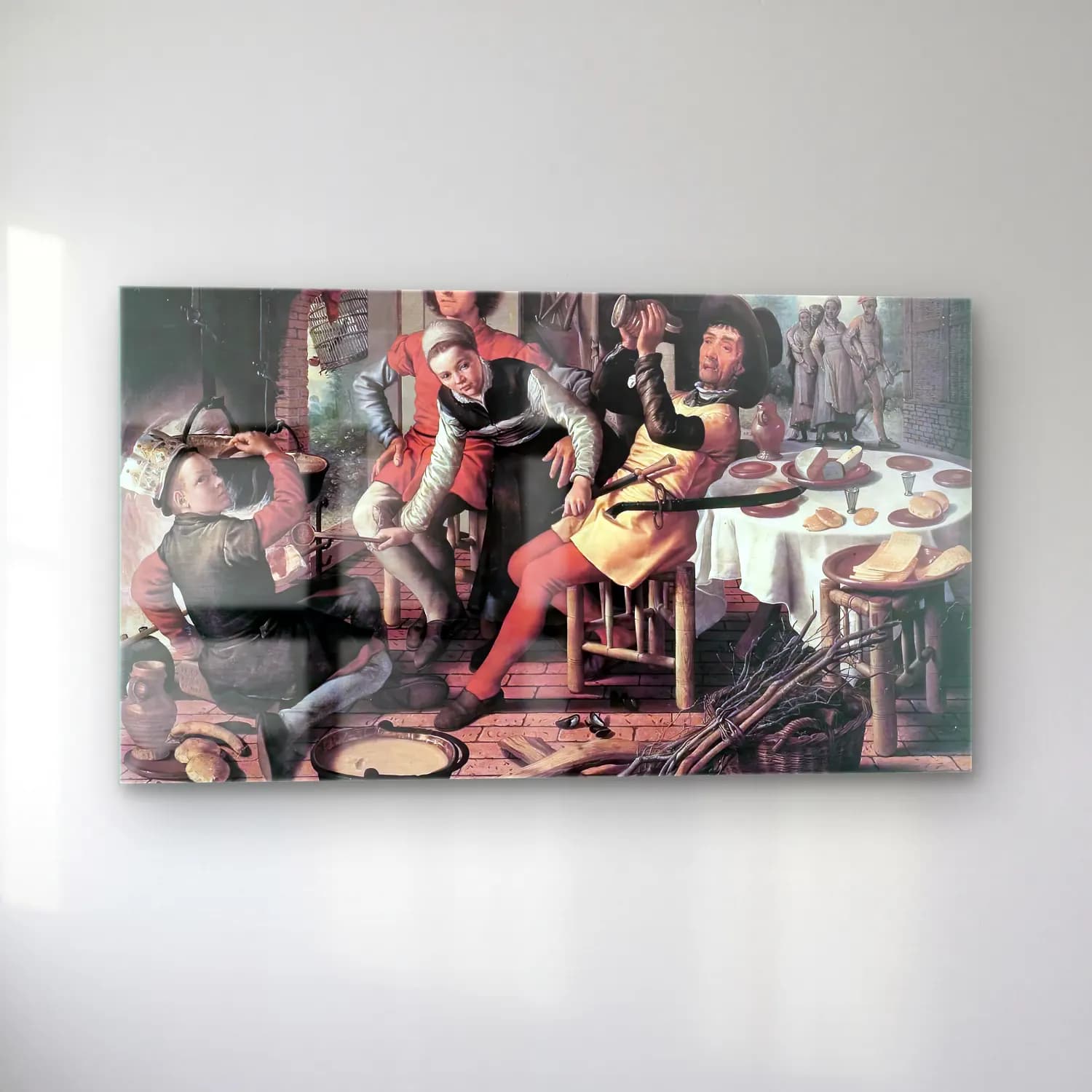 Pieter Aertsen – Peasants by the Hearth cam tablo — sol açıdan görünüm