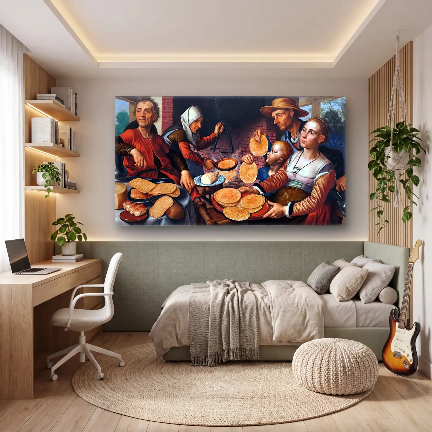 Pieter Aertsen – The Pancake Bakery cam tablo — genç odasında