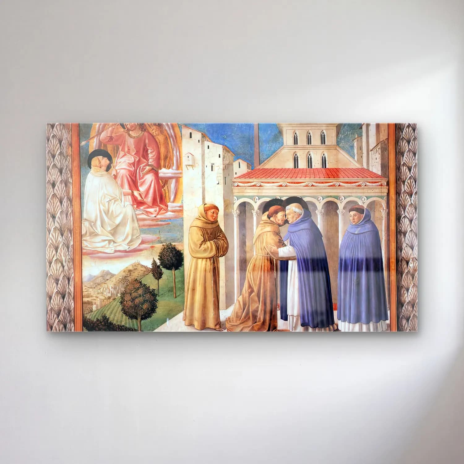 Benozzo Gozzoli – Scenes from the Life of St Francis (Scene 4, south wall) cam tablo — Benozzo Gozzoli – Scenes from the Life of St Francis (Scene 4, south wall) — yağlı boya dini sahne