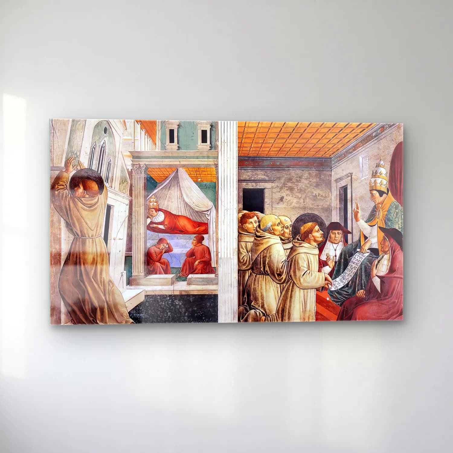 Benozzo Gozzoli – Scenes from the Life of St Francis (Scene 5, north wall) cam tablo — sol açıdan görünüm