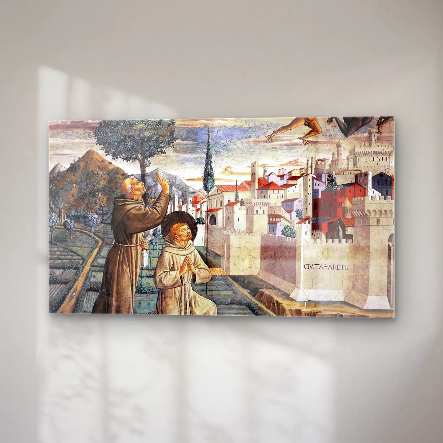 Benozzo Gozzoli – Scenes from the Life of St Francis (Scene 6, north wall) cam tablo — sağ açıdan görünüm