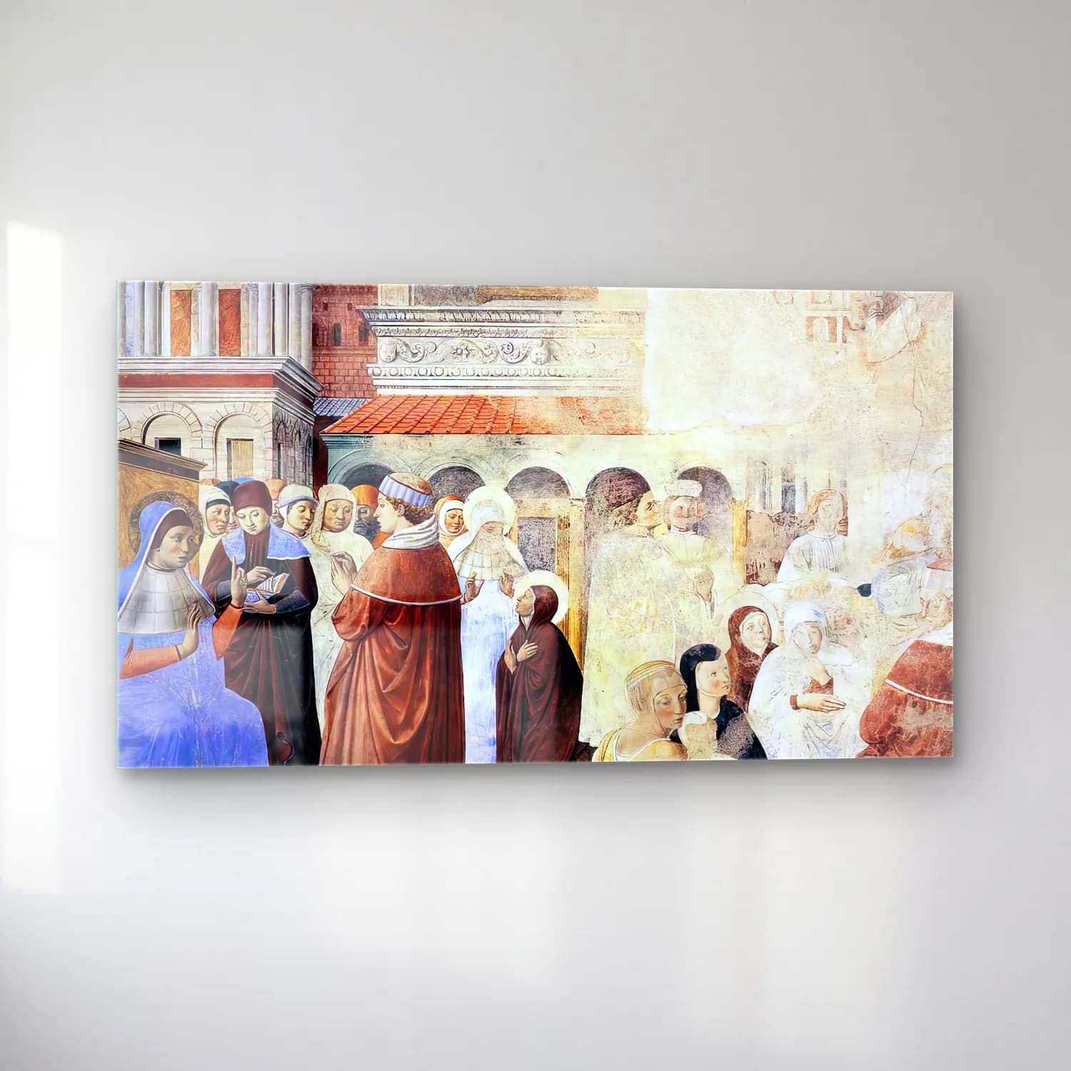 Benozzo Gozzoli – Scenes with St Ambrose (scene 9, north wall) cam tablo — sol açıdan görünüm