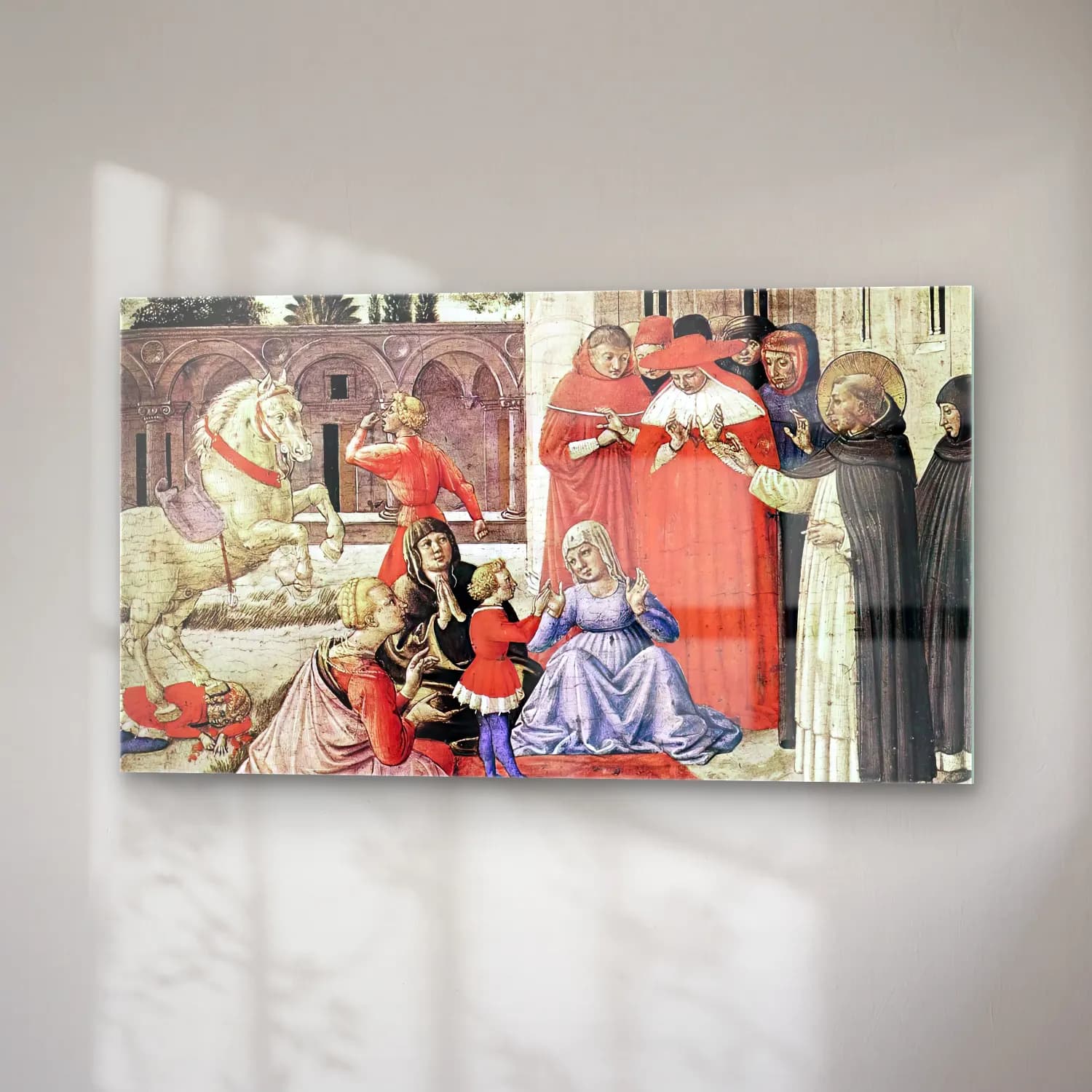Benozzo Gozzoli – St Dominic Reuscitates Napoleone Orsini cam tablo — sağ açıdan görünüm