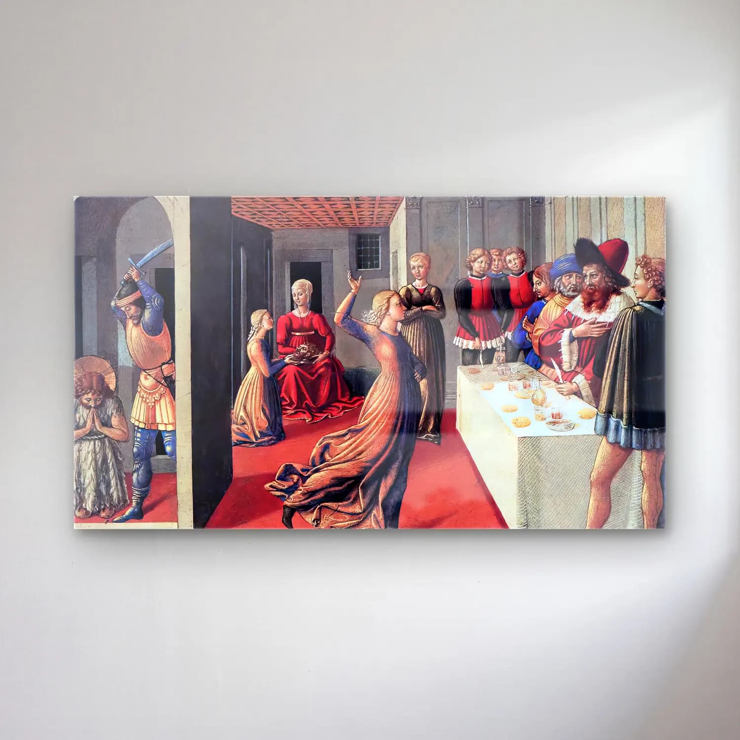 Benozzo Gozzoli – The Dance of Salome cam tablo — Benozzo Gozzoli – The Dance of Salome — vintage dini sahne