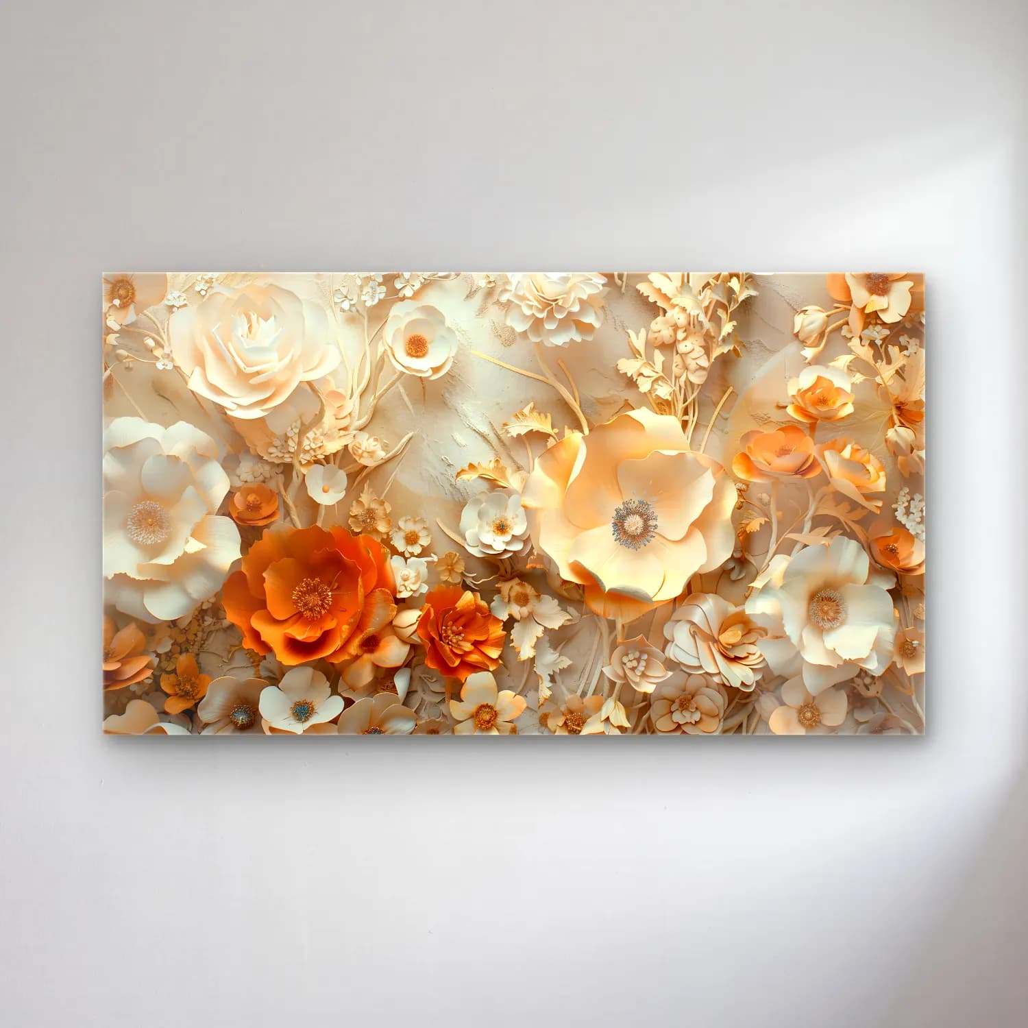 Pastel Çiçek Deseni No. 35 cam tablo — Pastel Çiçek Deseni No. 35 — pastel çiçek deseni