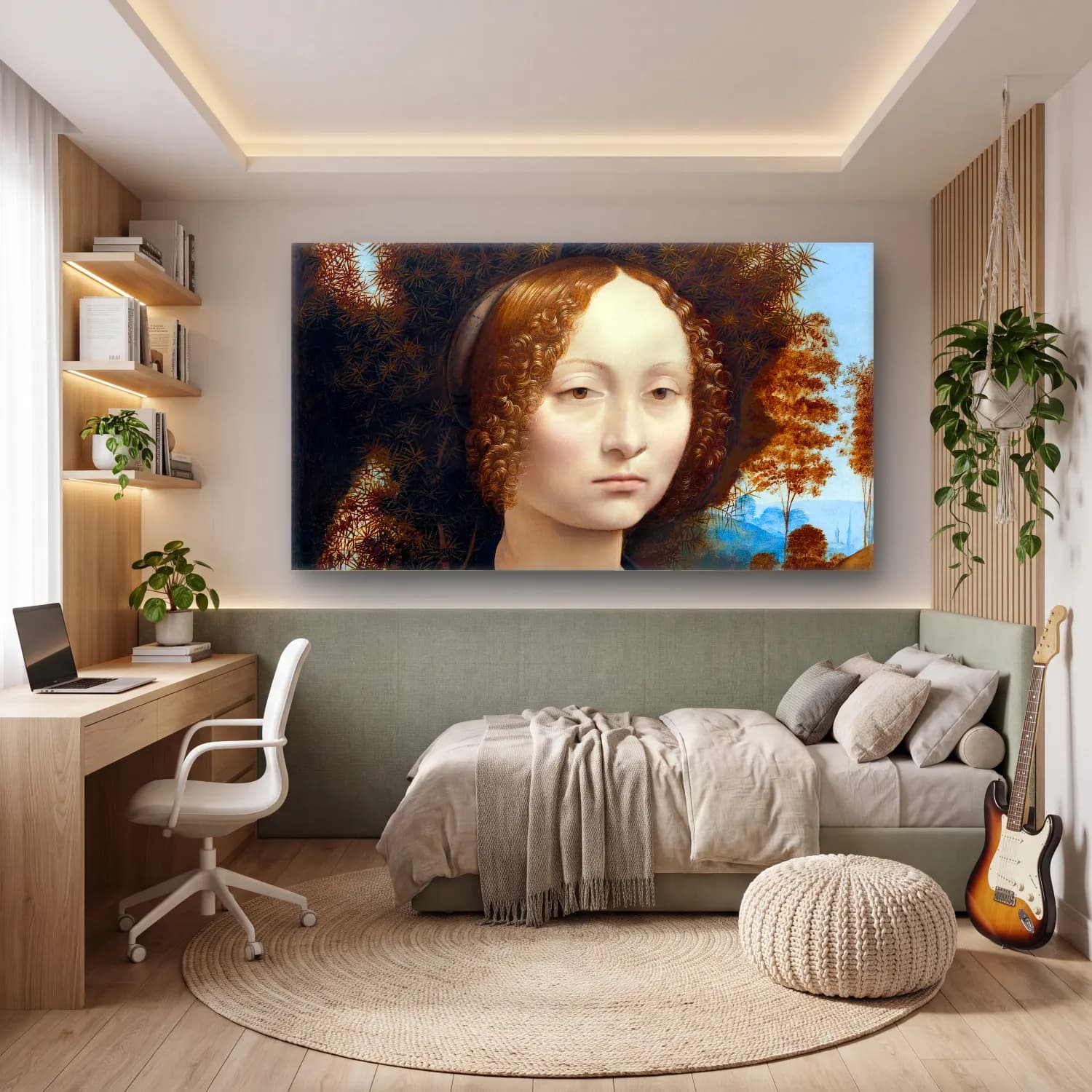 Leonardo da Vinci – Ginevra de Benci cam tablo — genç odasında