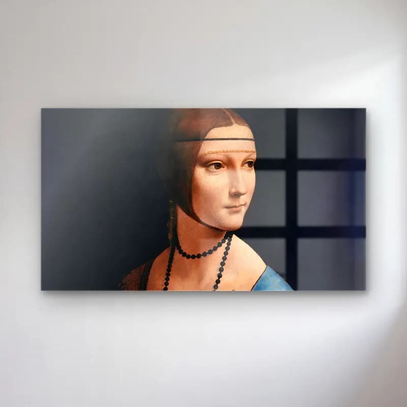 Leonardo da Vinci – Lady with an ErmineLeonardo Da Vinci cam tablo — Leonardo da Vinci – Lady with an ErmineLeonardo Da Vinci — yağlı boya kadın portresi