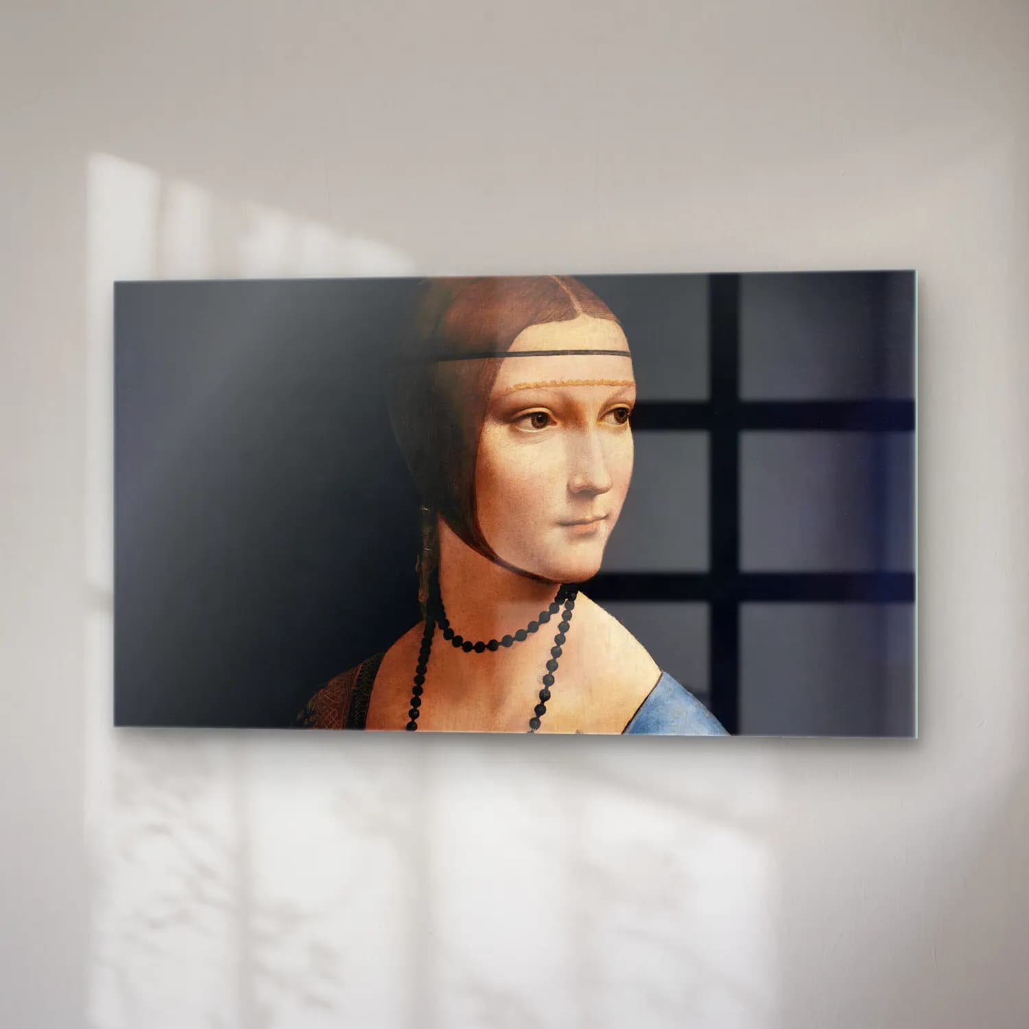 Leonardo da Vinci – Lady with an ErmineLeonardo Da Vinci cam tablo — sağ açıdan görünüm