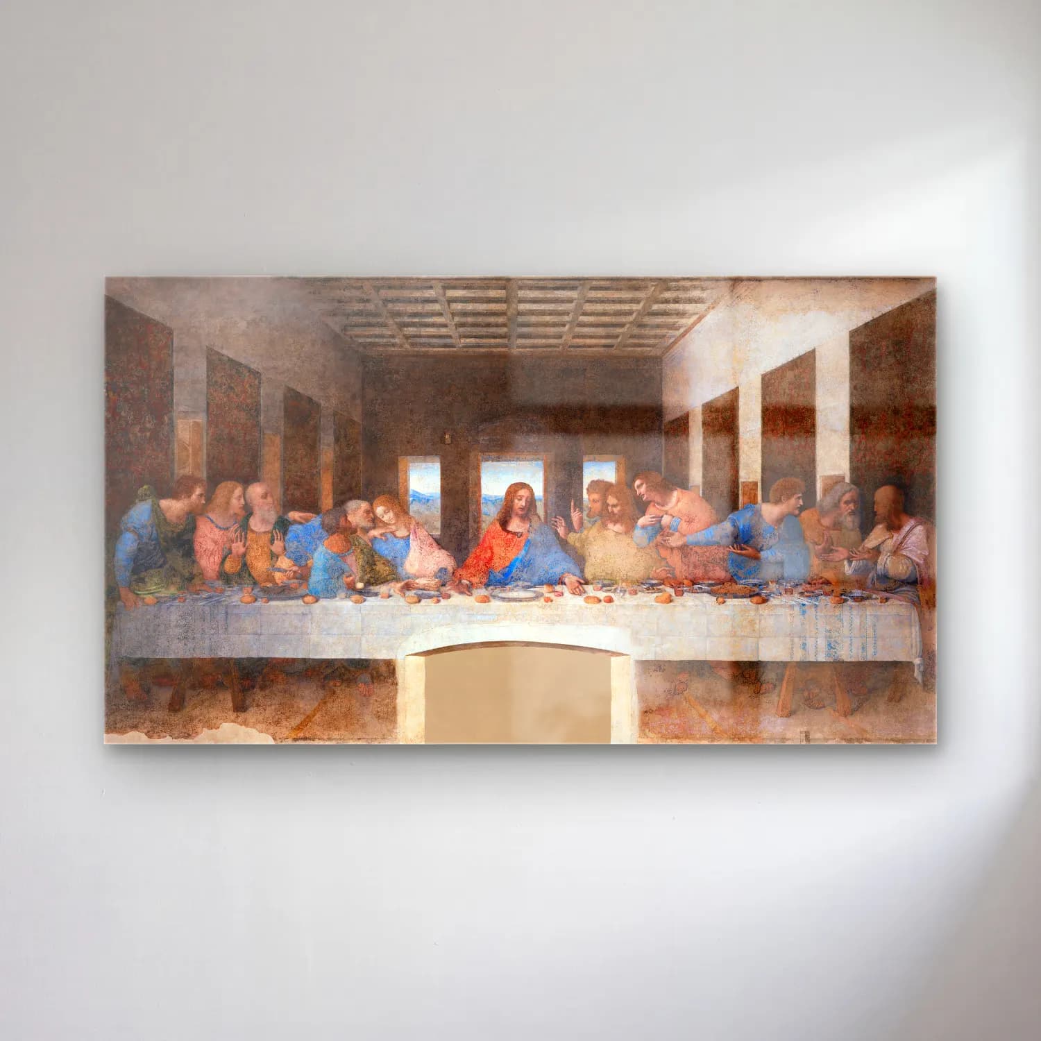 Leonardo da Vinci – Last Supper cam tablo — Leonardo da Vinci – Last Supper — empresyonist dini sahne