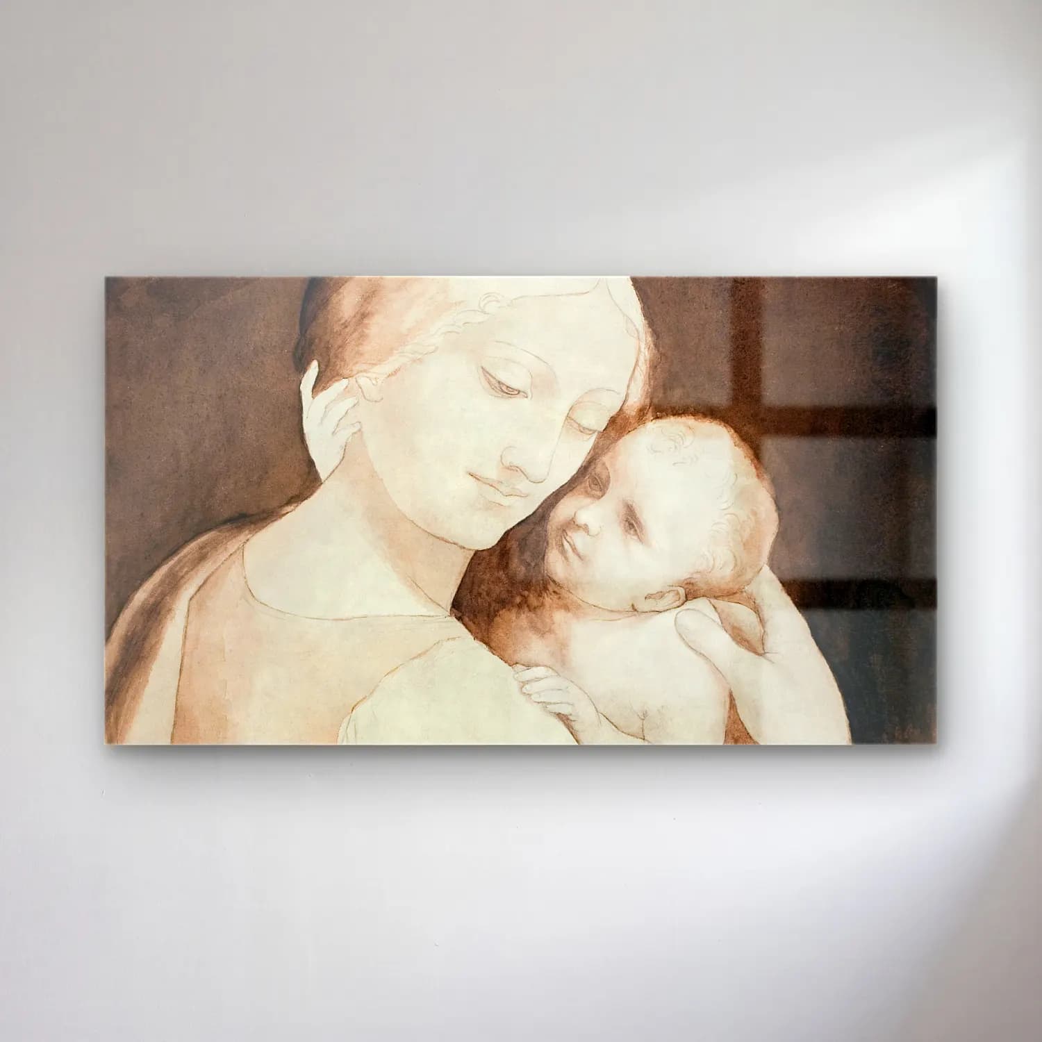Leonardo da Vinci – Madonna and Child, and Fragment of Woman’s Torso cam tablo — Leonardo da Vinci – Madonna and Child, and Fragment of Woman’s Torso — vintage anne ve çocuk