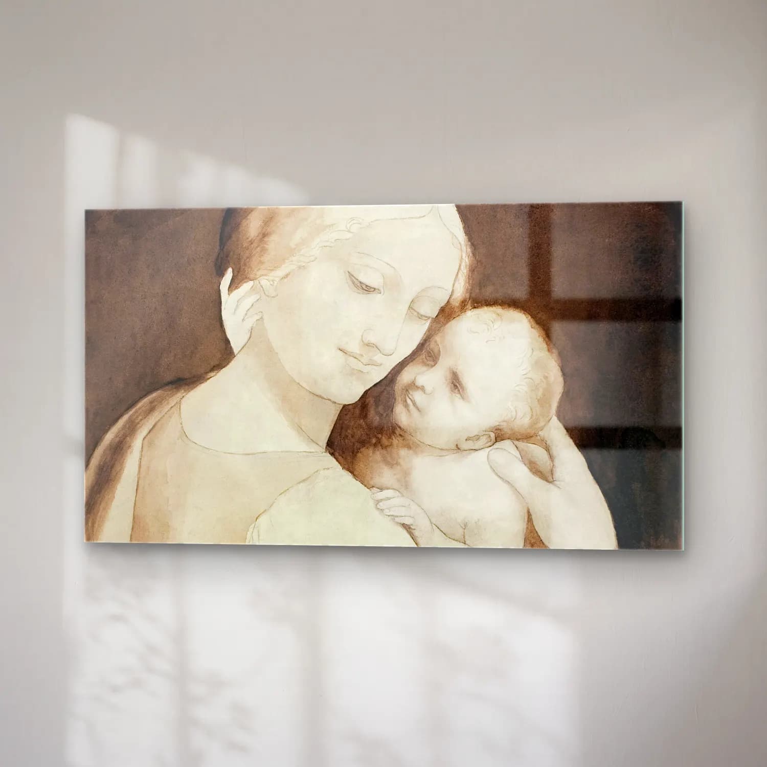 Leonardo da Vinci – Madonna and Child, and Fragment of Woman’s Torso cam tablo — sağ açıdan görünüm