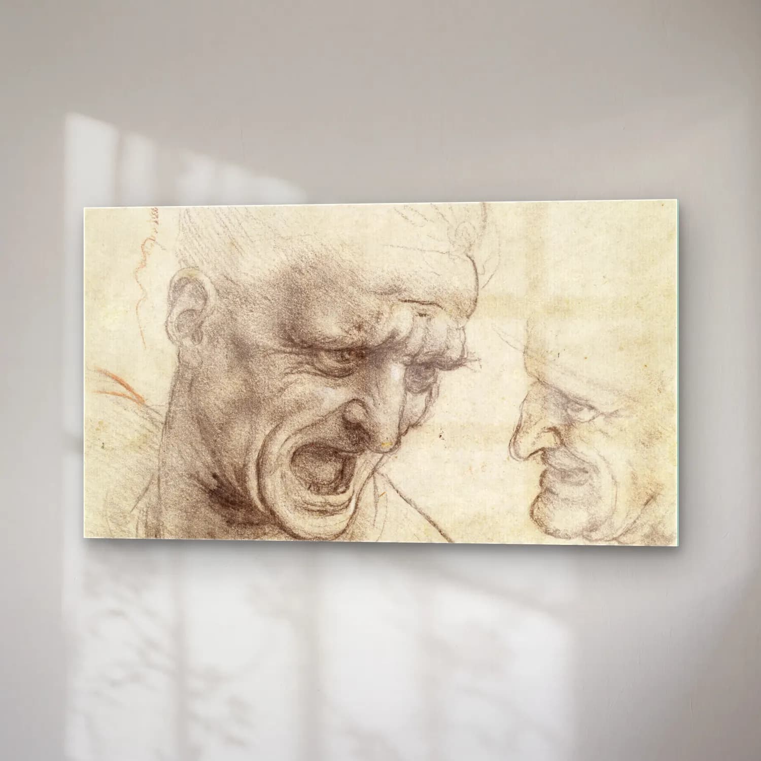 Leonardo da Vinci – The Battle of Anghiari cam tablo — sağ açıdan görünüm