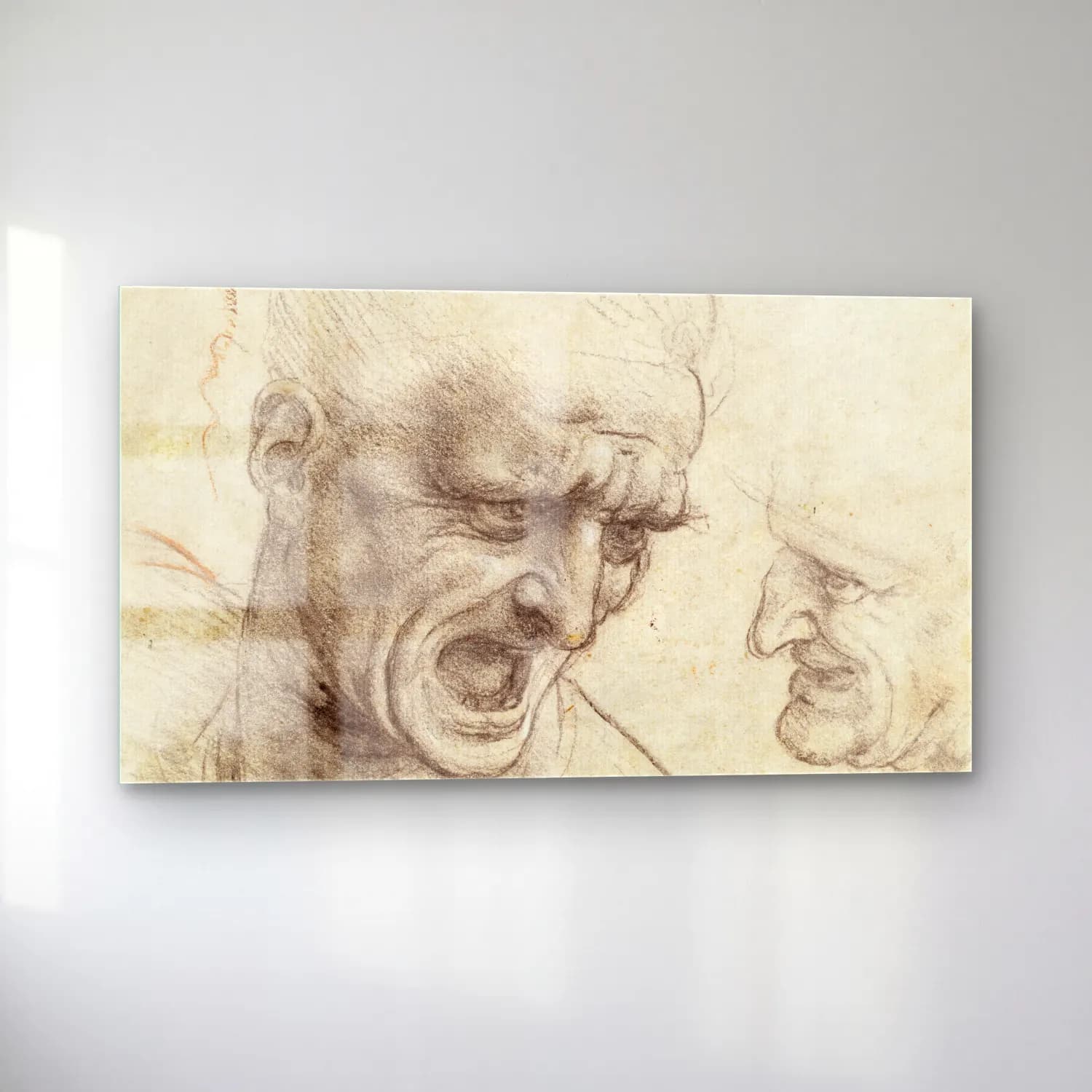 Leonardo da Vinci – The Battle of Anghiari cam tablo — sol açıdan görünüm