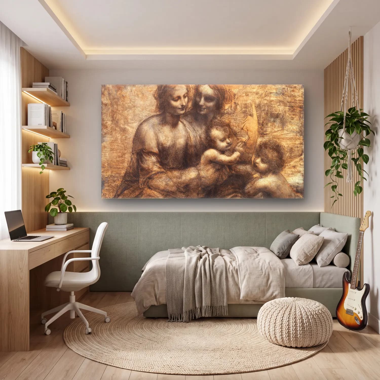 Leonardo da Vinci – The Leonardo Cartoon cam tablo — genç odasında