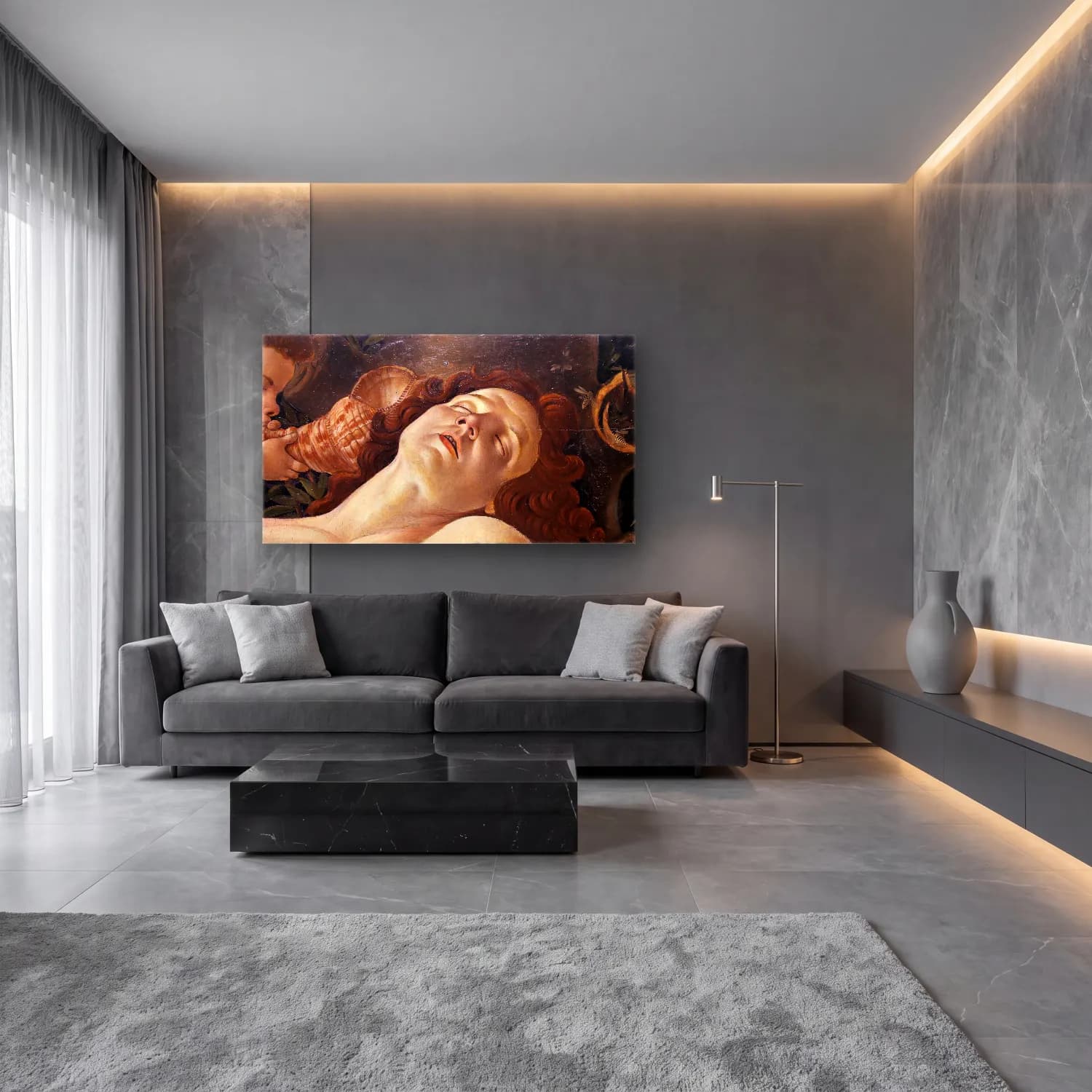 Sandro botticelli – Marte e venere cam tablo — lüks salon duvarında