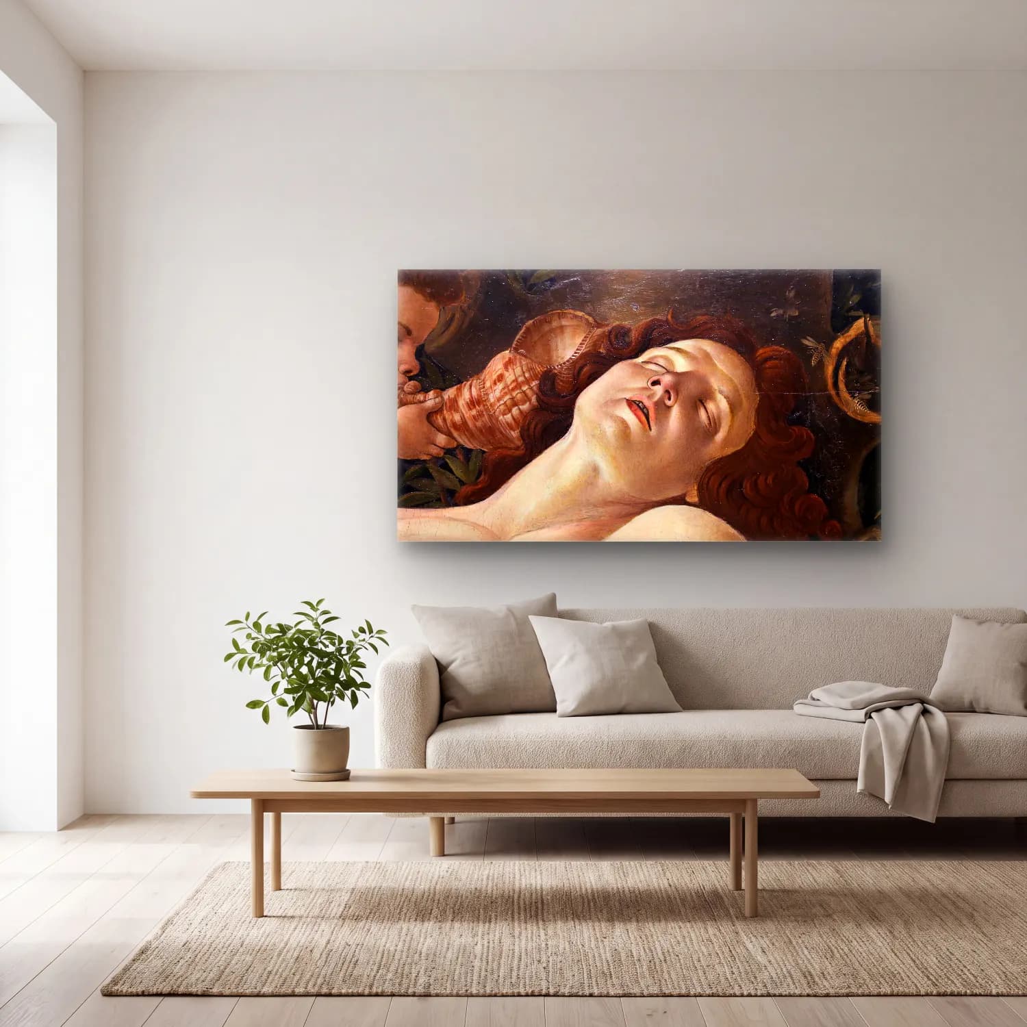 Sandro botticelli – Marte e venere cam tablo — açık renk salonda
