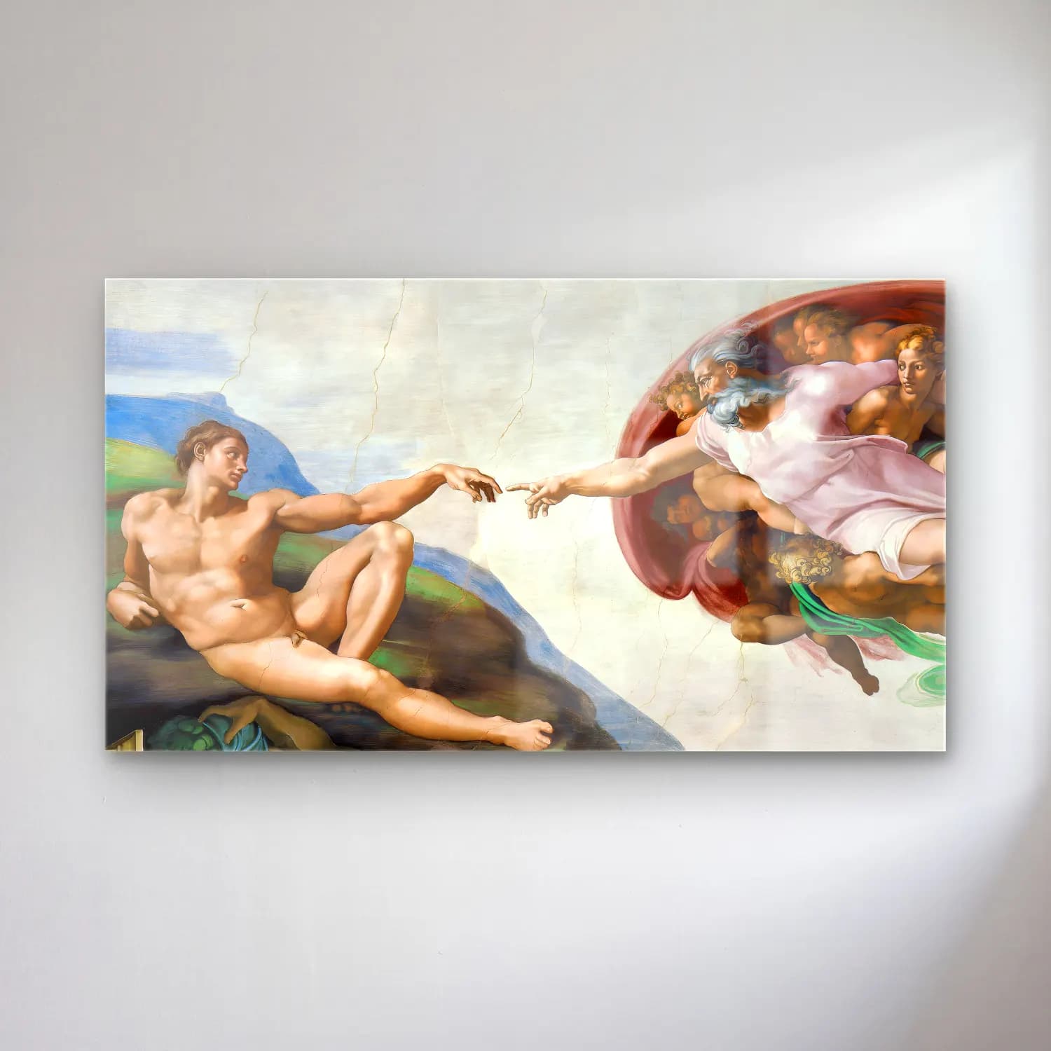 Michelangelo Buonarroti – The Creation of Adam cam tablo — Michelangelo Buonarroti – The Creation of Adam — yağlı boya dini sahne