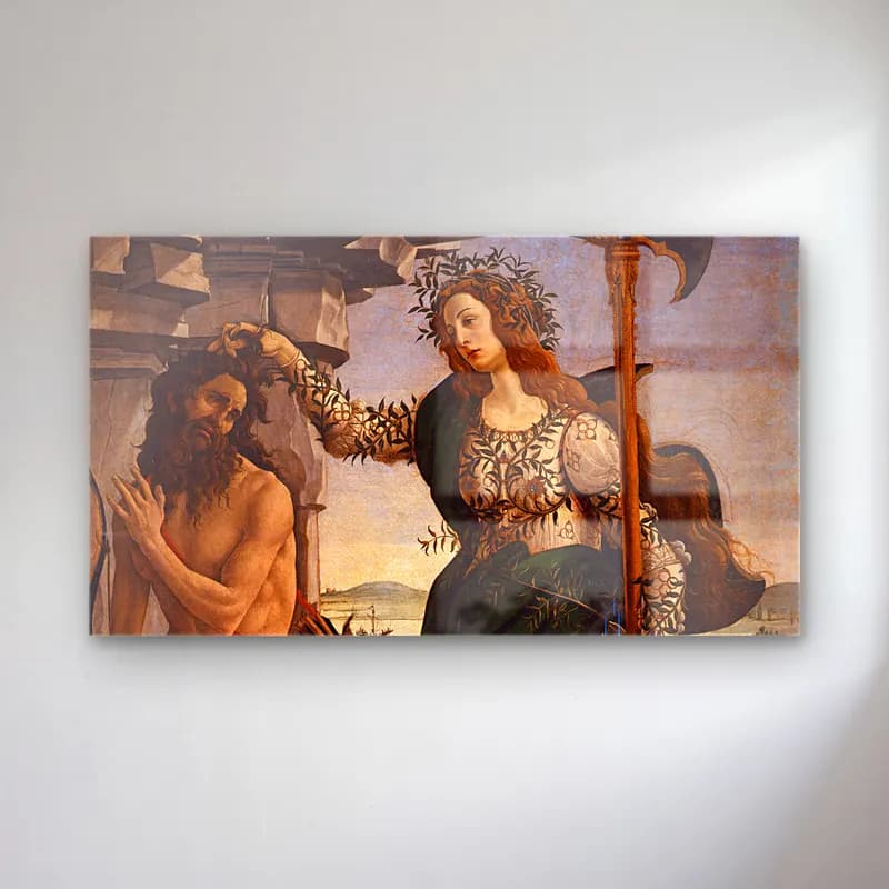 Sandro Botticelli – Pallas and the Centaur cam tablo — Sandro Botticelli – Pallas and the Centaur — yağlı boya mitolojik sahne