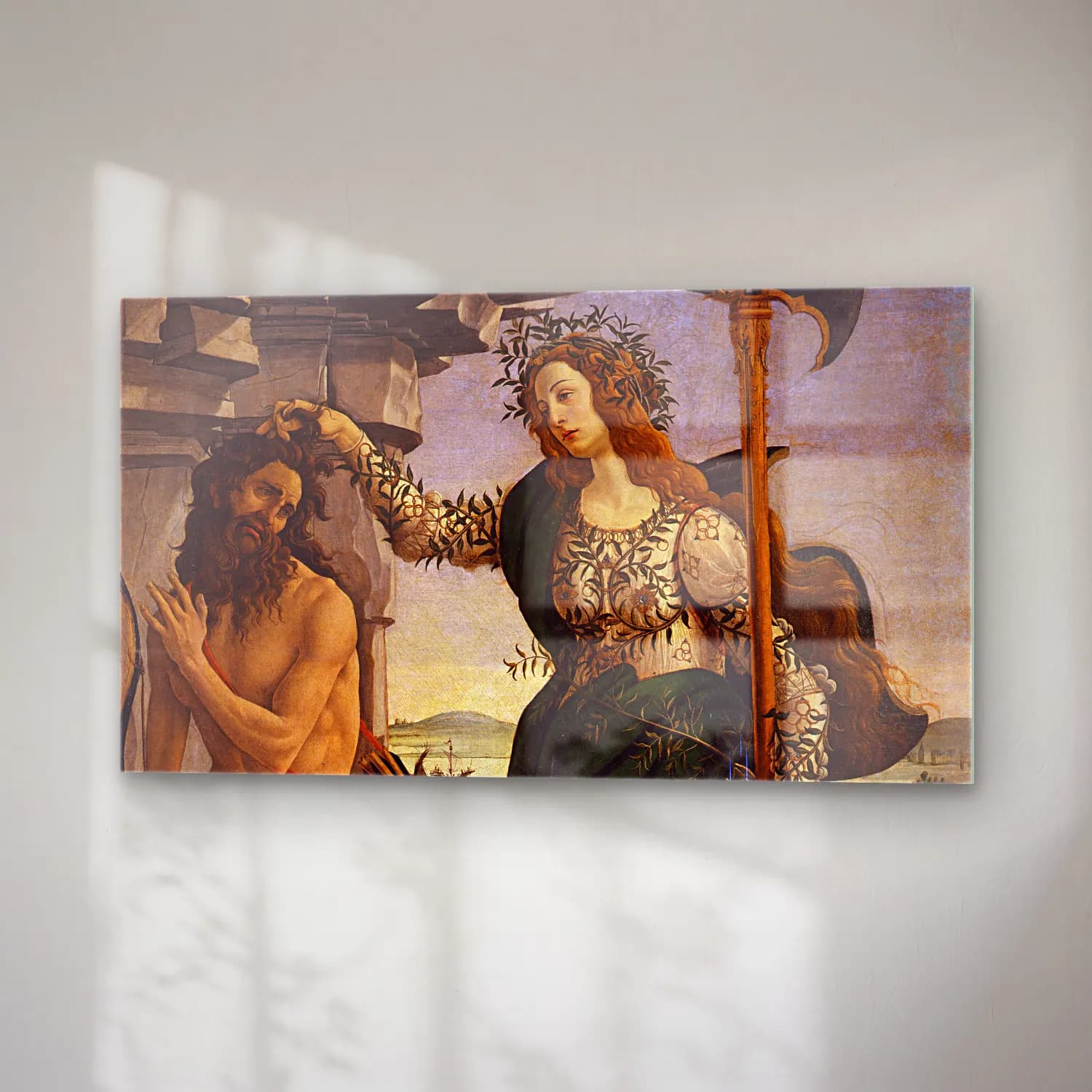 Sandro Botticelli – Pallas and the Centaur cam tablo — sağ açıdan görünüm